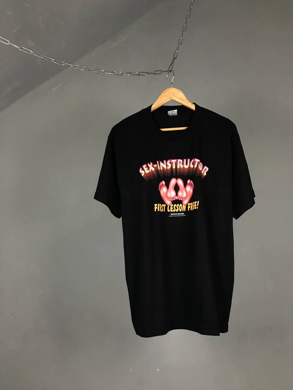 image of Sex Instructor 2000 Vintage Other Streetwear Tee in Black, Men's (Size Large)