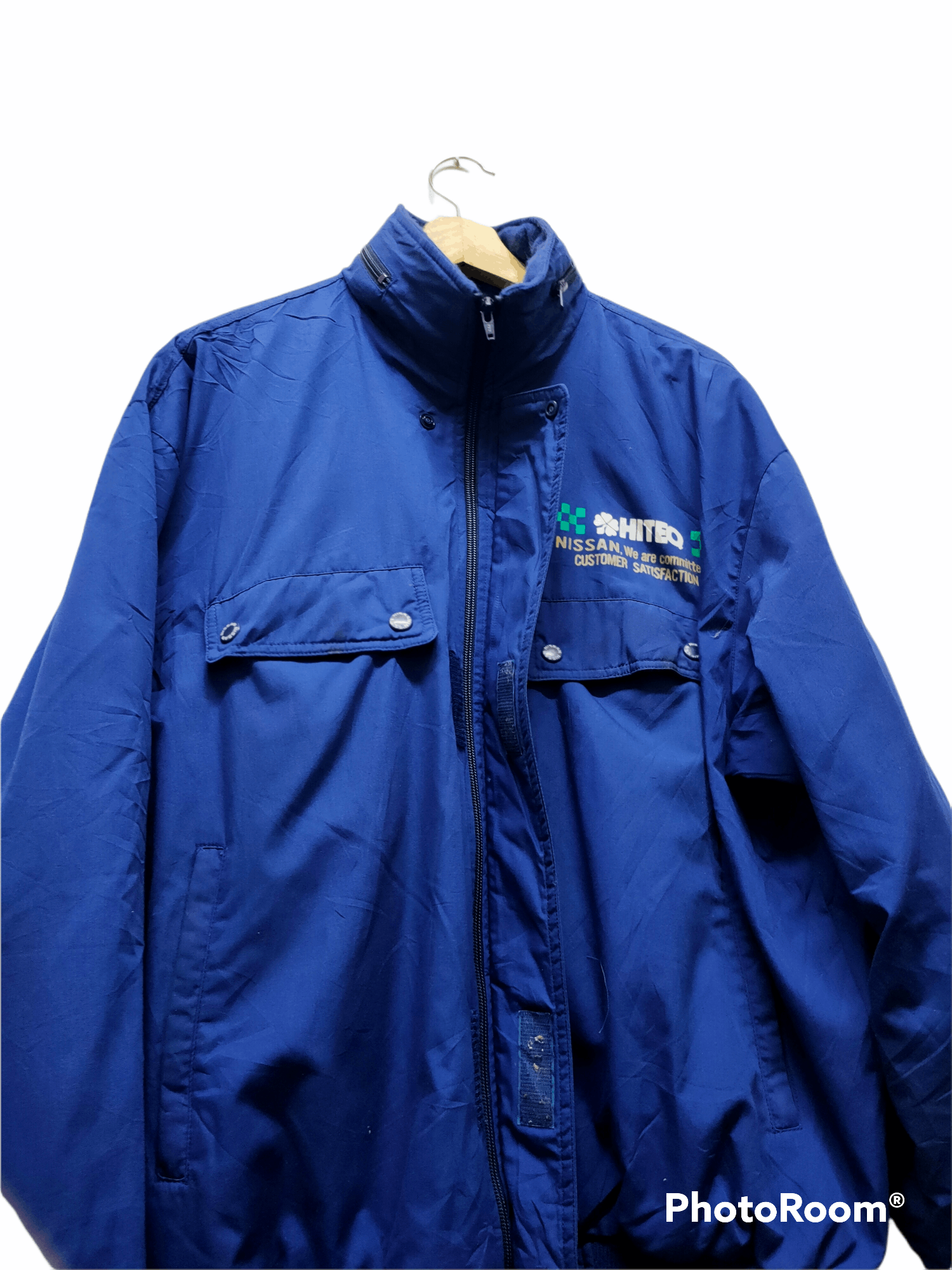 Japanese Brand Nissan zip jacket pocket Spellout logo moto racing Size US XXL / EU 58 / 5 - 11 Thumbnail