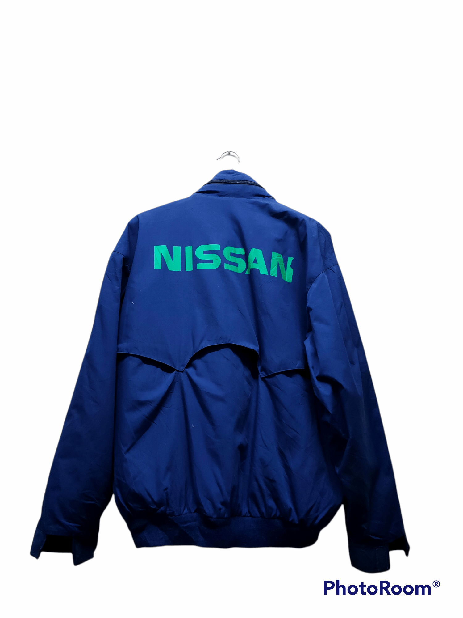 image of Nissan Zip Jacket Pocket Spellout Logo Moto Racing in Blue, Men's (Size 2XL)