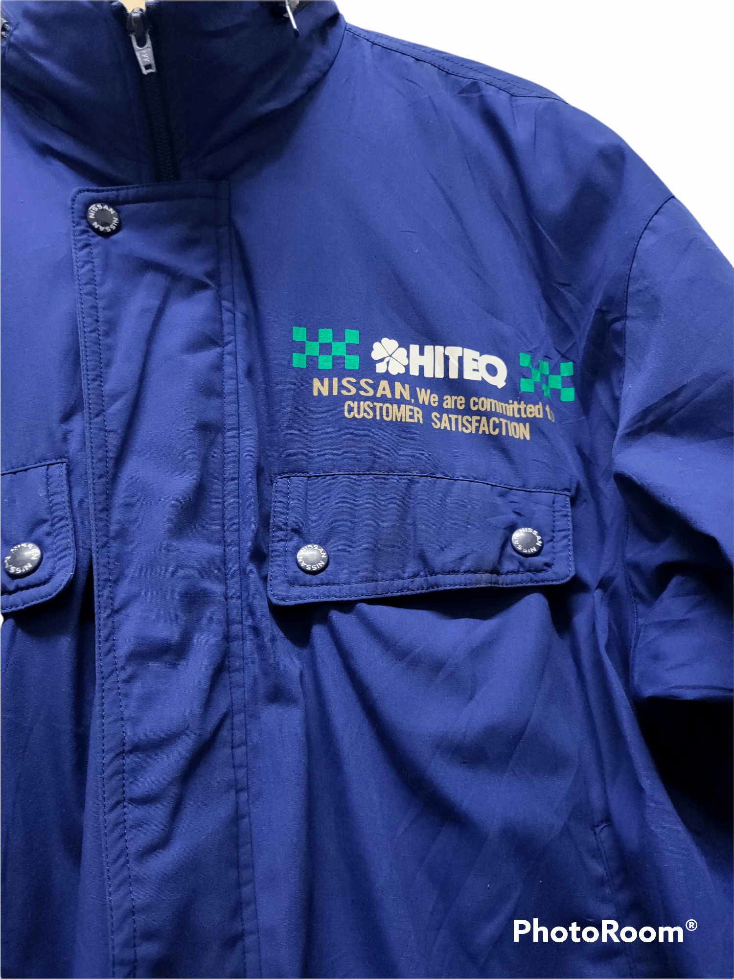 Japanese Brand Nissan zip jacket pocket Spellout logo moto racing Size US XXL / EU 58 / 5 - 9 Thumbnail