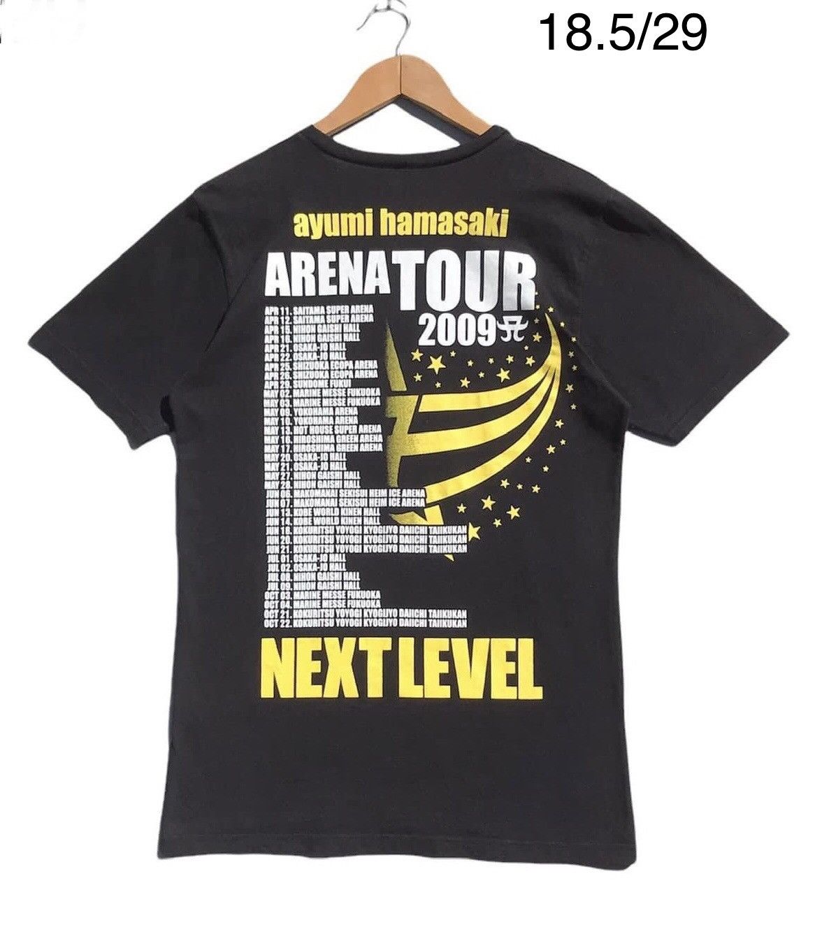 image of Band Tees x Vintage Ayumi Hamasaki Arena Tour 2009 in Black, Men's (Size Medium)