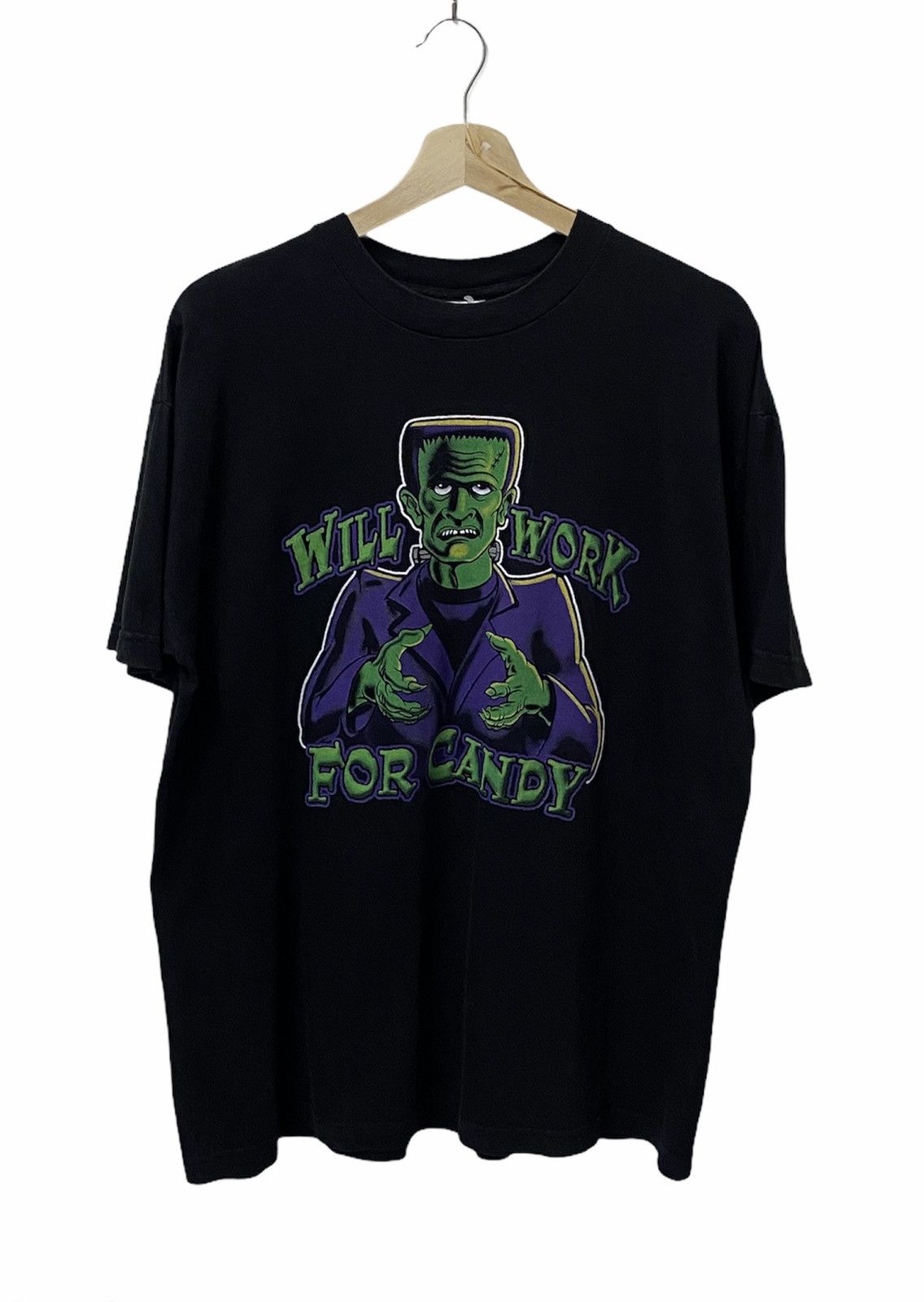 Vintage VINTAGE 90s FRANKENSTEIN“Will Work For Candy”Movie Size US L / EU 52-54 / 3 - 1 Thumbnail