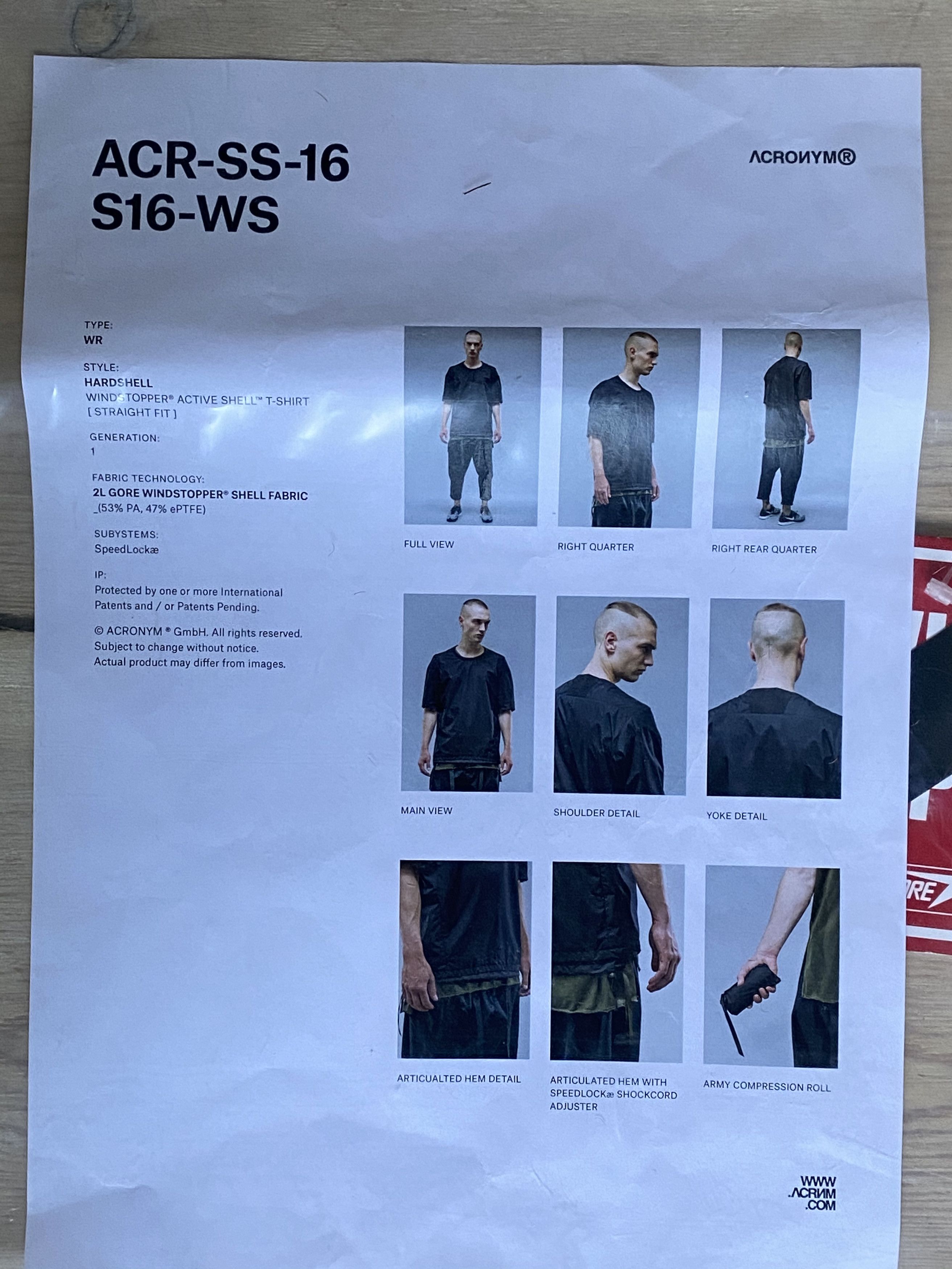 Acronym Acronym ACROИYM® S16-WS Bag & Sheet Size ONE SIZE - 3 Thumbnail