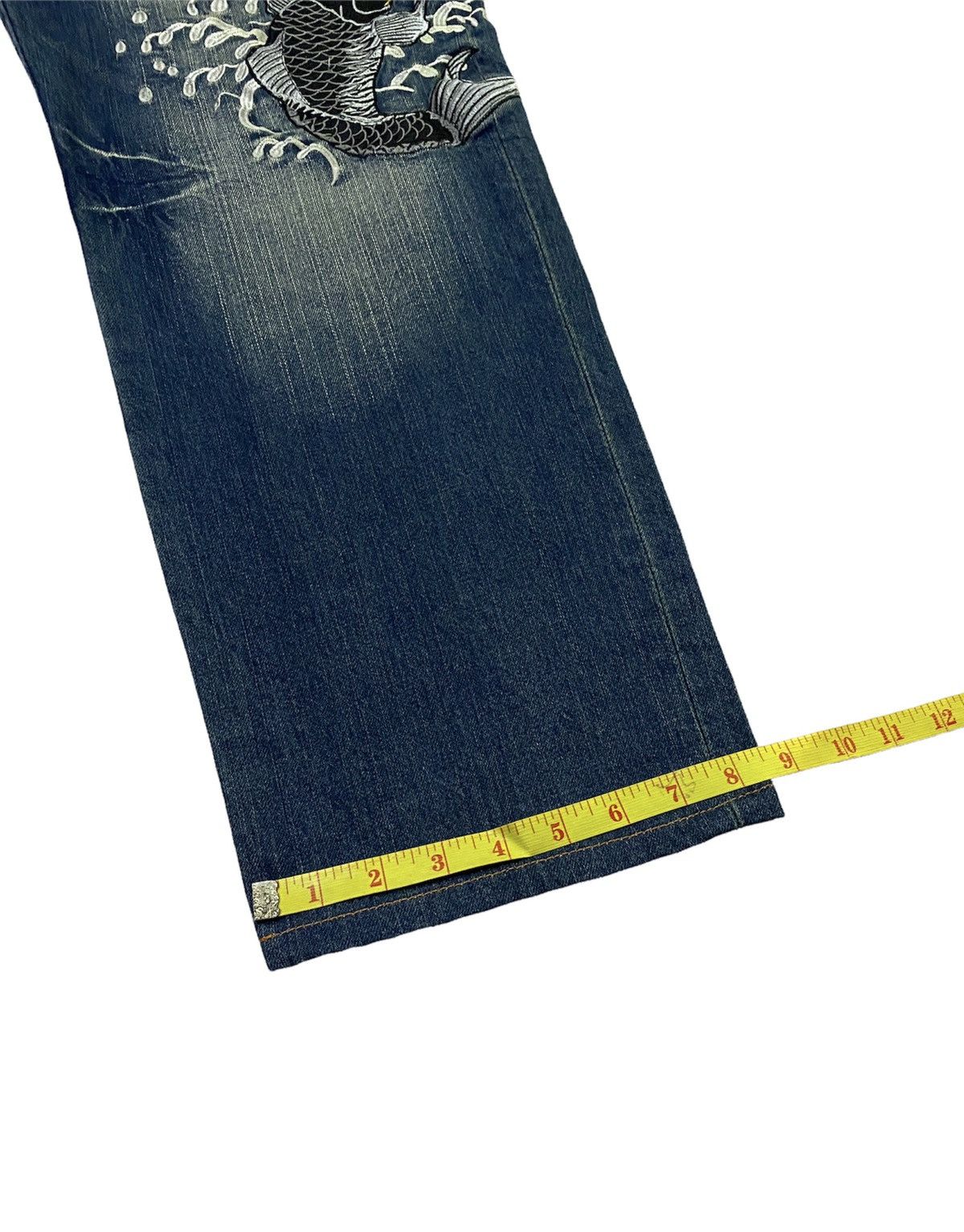 Japanese Brand Japanese Brand "DOMINATE" Embroidery Sugai Koi Fish Jeans Size US 30 / EU 46 - 10 Thumbnail