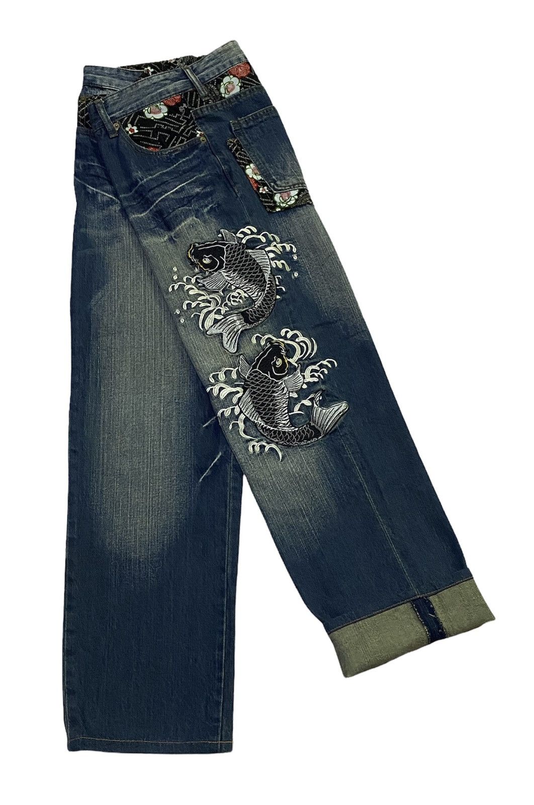 Japanese Brand Japanese Brand "DOMINATE" Embroidery Sugai Koi Fish Jeans Size US 30 / EU 46 - 22 Thumbnail