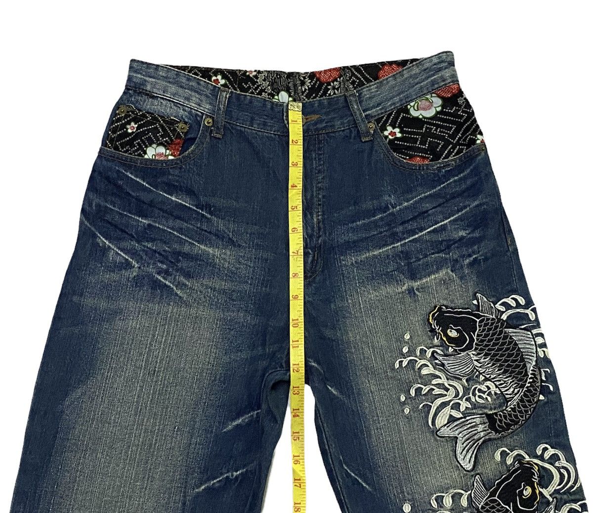 Japanese Brand Japanese Brand "DOMINATE" Embroidery Sugai Koi Fish Jeans Size US 30 / EU 46 - 5 Thumbnail
