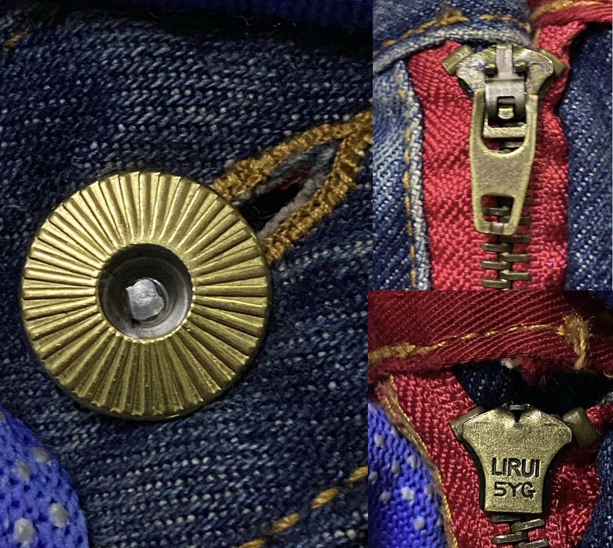 Japanese Brand FUGUTAITEN Fujin Raijin Japanese Style Embroidered Denim Size US 34 / EU 50 - 13 Thumbnail
