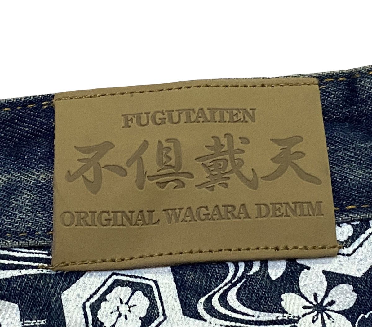 Japanese Brand FUGUTAITEN Fujin Raijin Japanese Style Embroidered Denim Size US 34 / EU 50 - 11 Thumbnail
