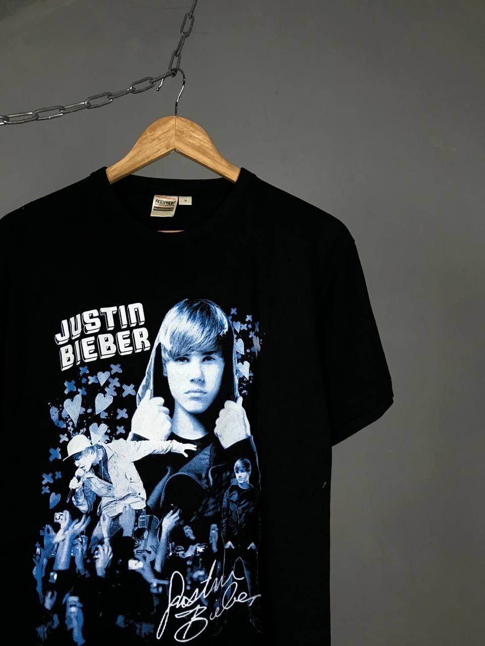 Band Tees × Justin Bieber × Vintage Justin Bieber vintage pop star overprinted tee Size US M / EU 48-50 / 2 - 2 Thumbnail