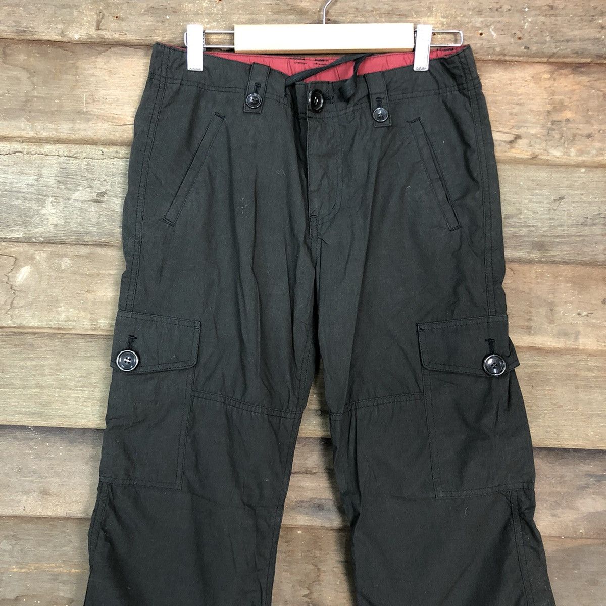 Japanese Brand DLL Japan Black Multipocket Cargo Pants #c702 Size US 28 / EU 44 - 2 Thumbnail