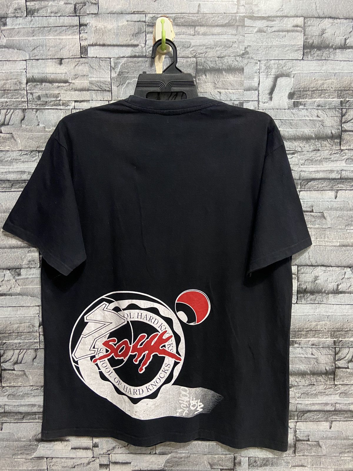 Japanese Brand Vintage School Of Hard Knocks t shirt hip hop big cartoon Size US XL / EU 56 / 4 - 6 Thumbnail