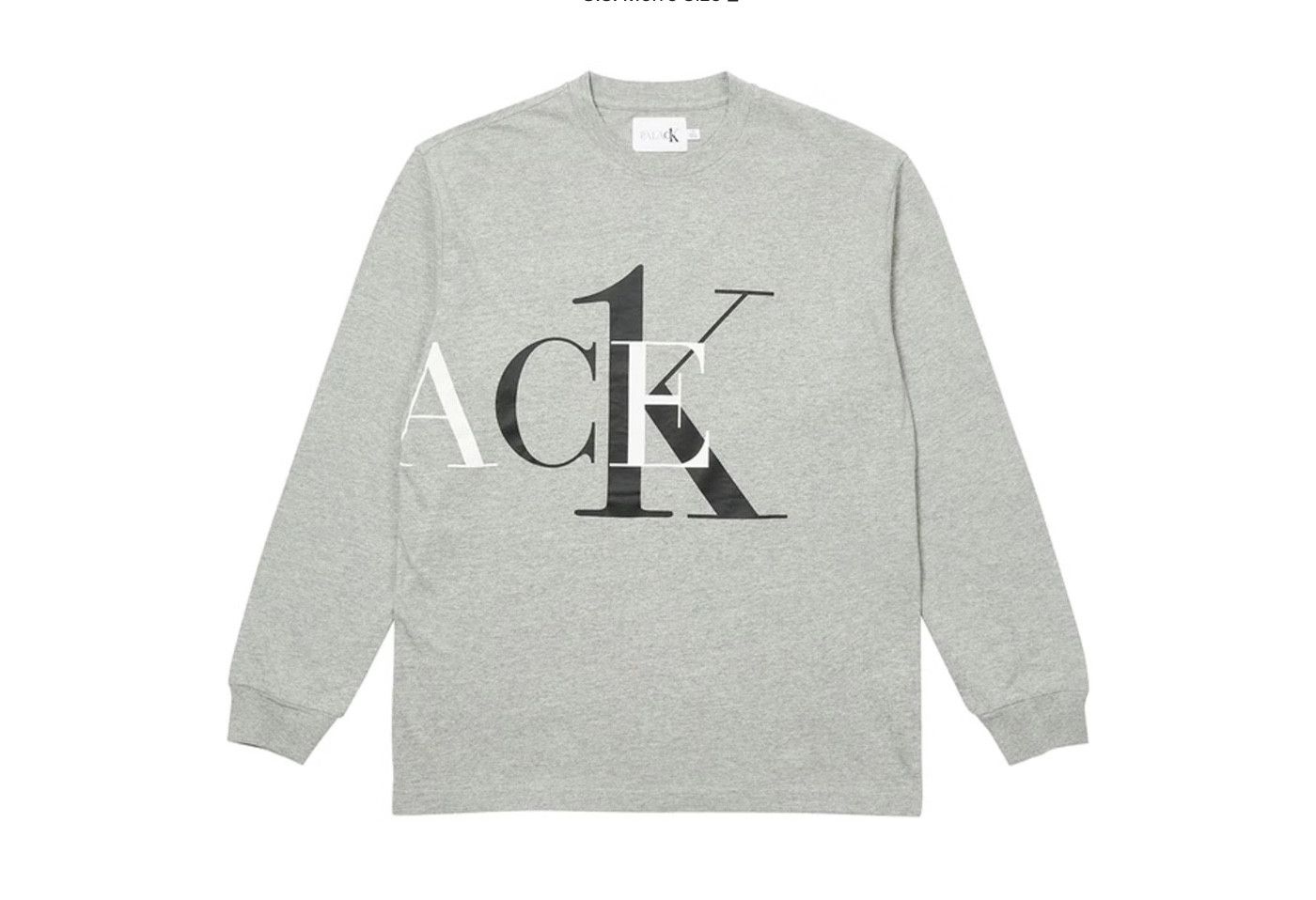 Calvin Klein CK1 PALACE LONGSLEEVE LIGHT GREY HEATHER - Large Size US L / EU 52-54 / 3 - 1 Preview