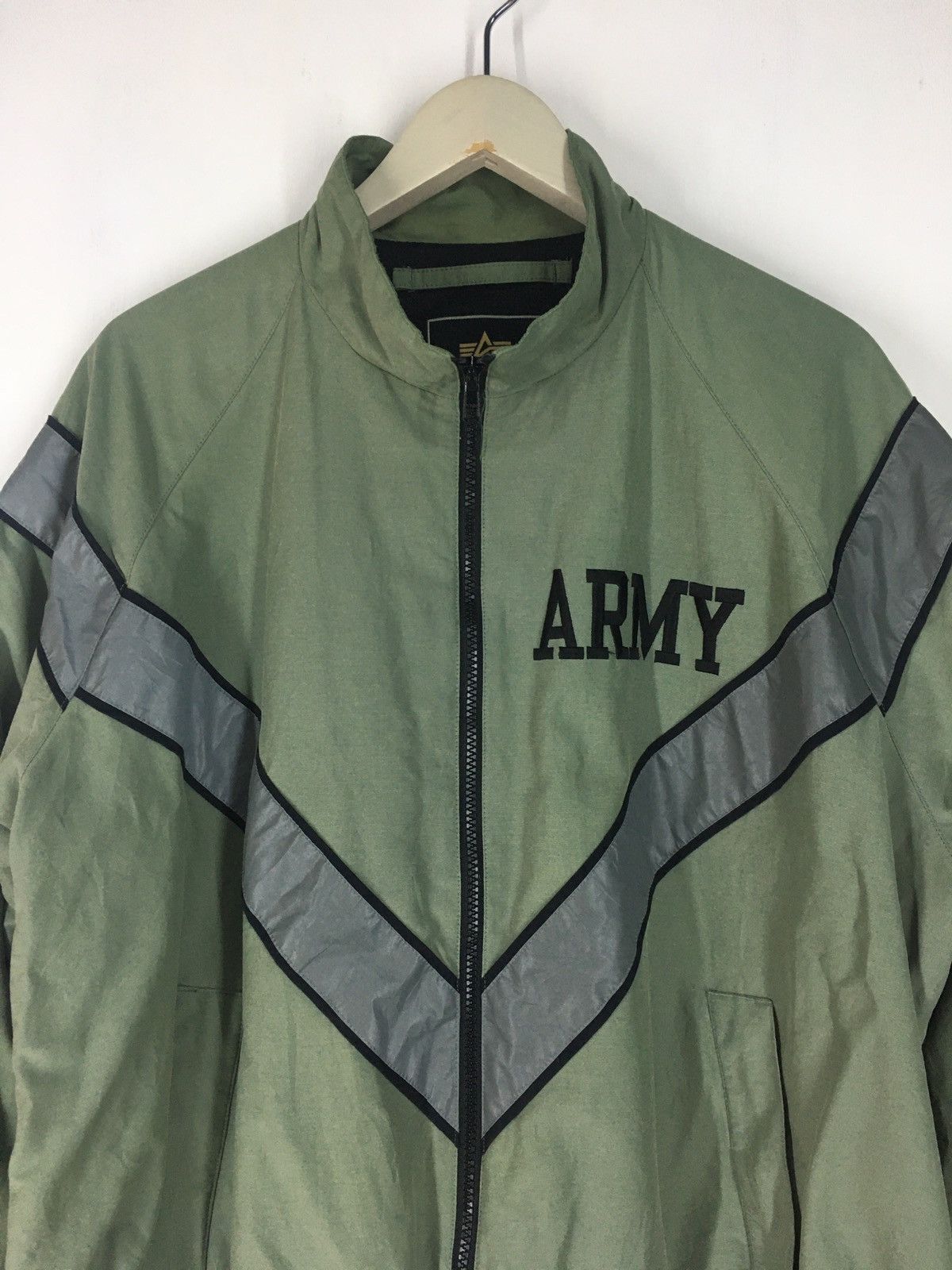 Alpha Industries ARMY reflector sweater reproduction 50s zip up jacket Size US M / EU 48-50 / 2 - 3 Thumbnail