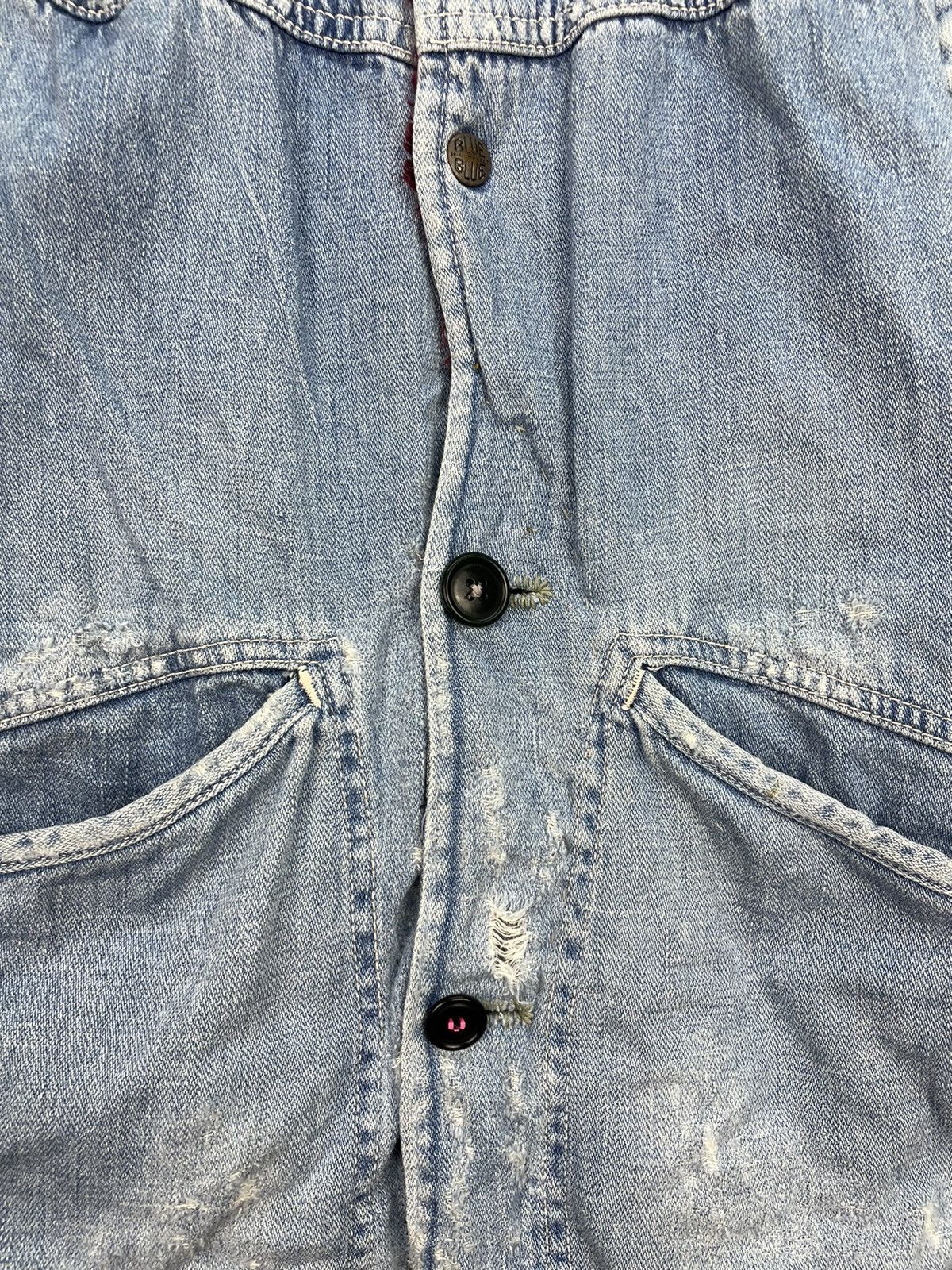 Blue Blue Japan Blue Blue distress denim jacket sleeveless Size US M / EU 48-50 / 2 - 5 Thumbnail