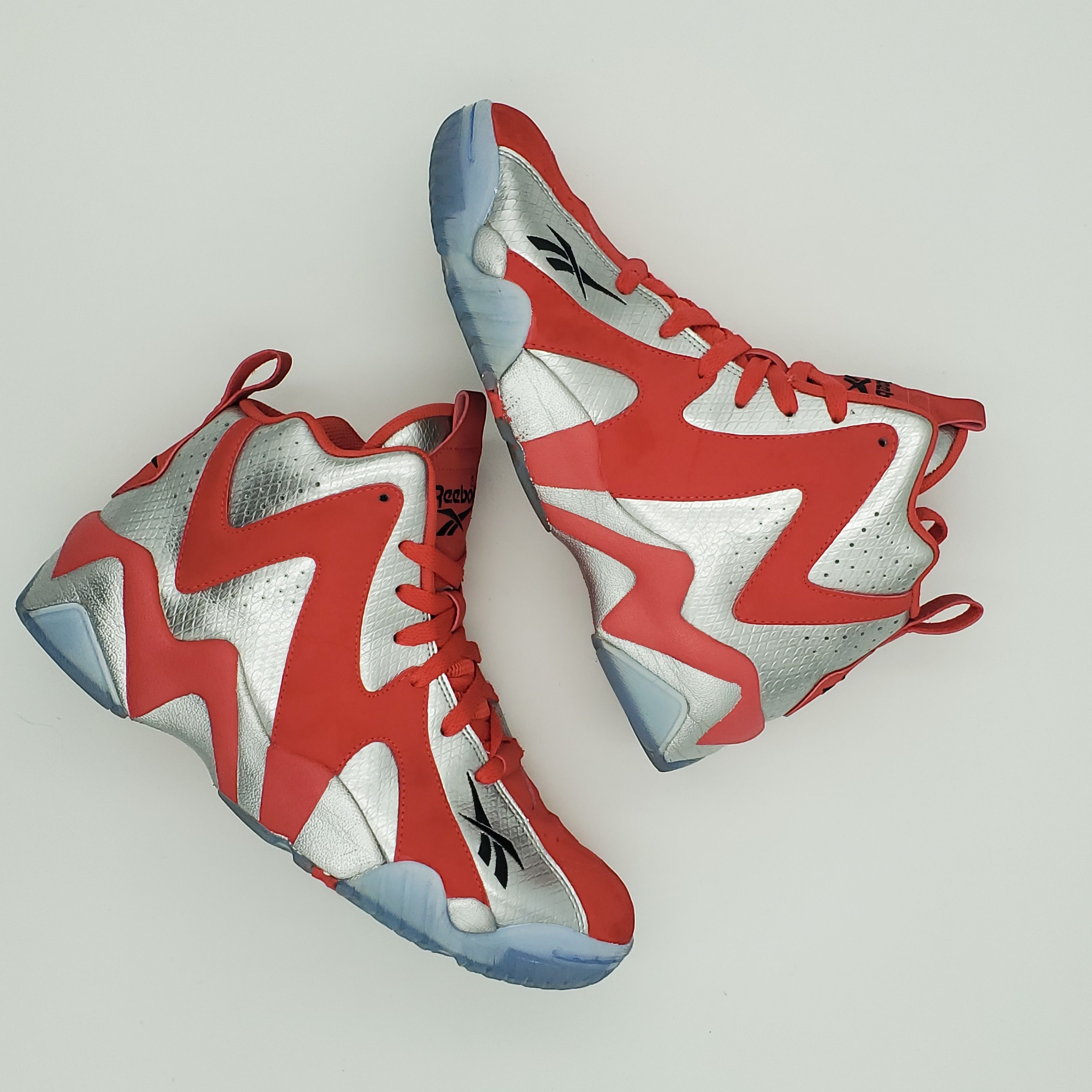 Reebok Classic Kamikaze II Mid Red White Sneakers Shawn Kemp Men’s Size 8.5 Reebok Kamikaze II 2 Mid Basketball Shoes Shawn Kemp Fish  main image 3