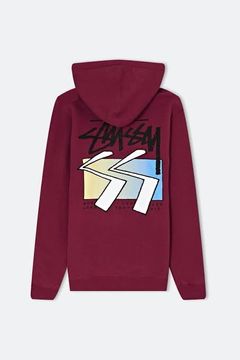 Stussy cube hot sale logo hoodie sweatshirt