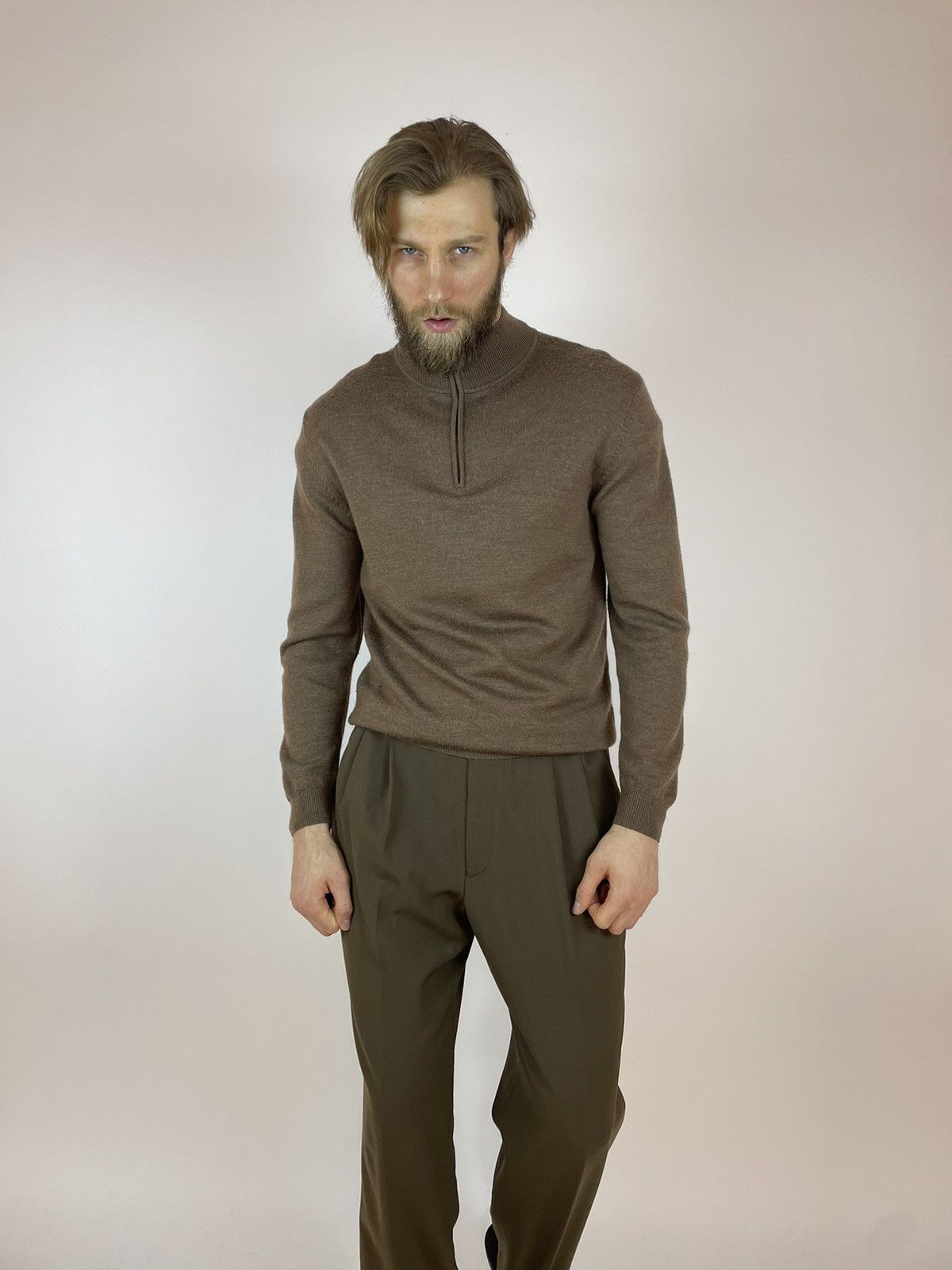 Boden Boden Merino wool half zip pullover Brown Mens size L Size US L / EU 52-54 / 3 - 2 Thumbnail