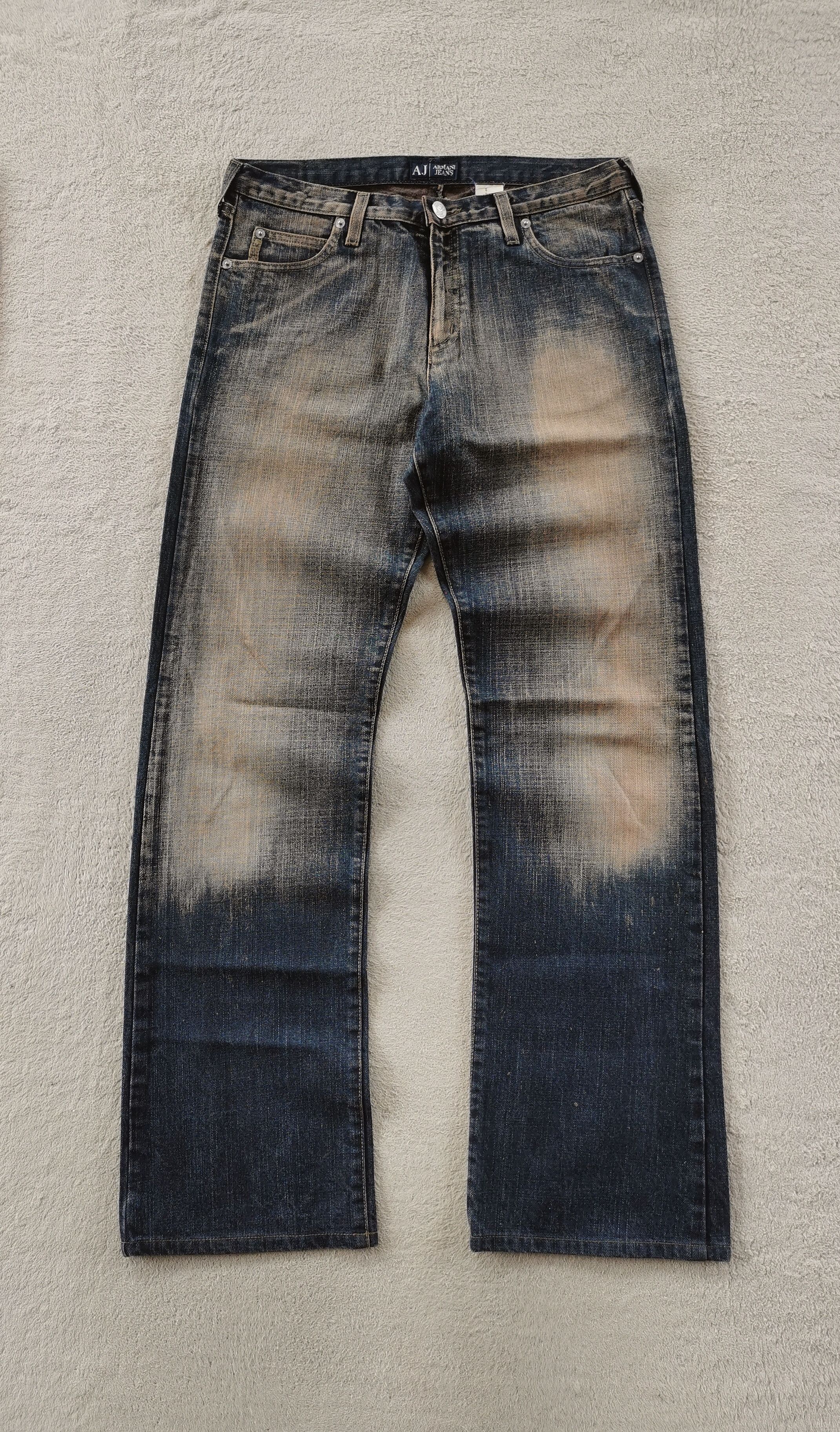 Armani Rustic Faded Bootcut Jeans