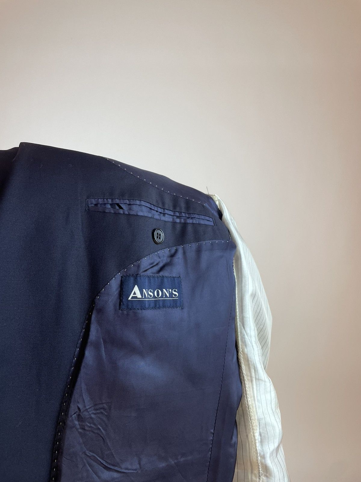Harry Rosen HARRY ROSEN London Wool Blazer dark blue Mens size XL/54 Size 54R - 13 Thumbnail
