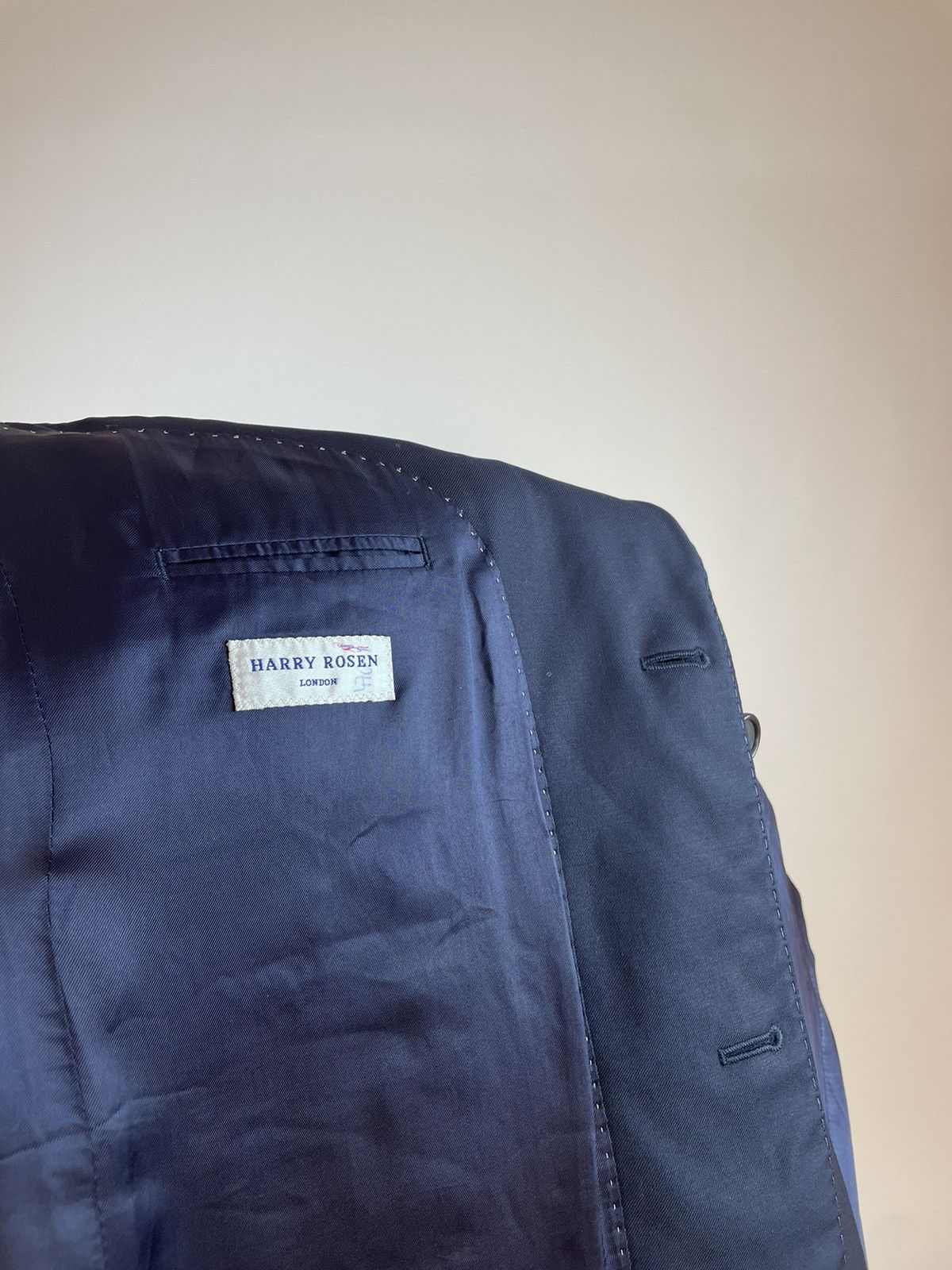 Harry Rosen HARRY ROSEN London Wool Blazer dark blue Mens size XL/54 Size 54R - 14 Thumbnail