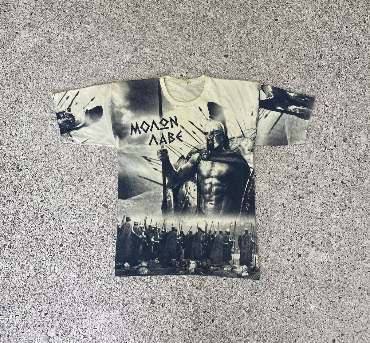 Arts & Science × Vintage Vintage Greece 300 Spartans All Over Print T-shirt 90’s Size US M / EU 48-50 / 2 - 1 Thumbnail