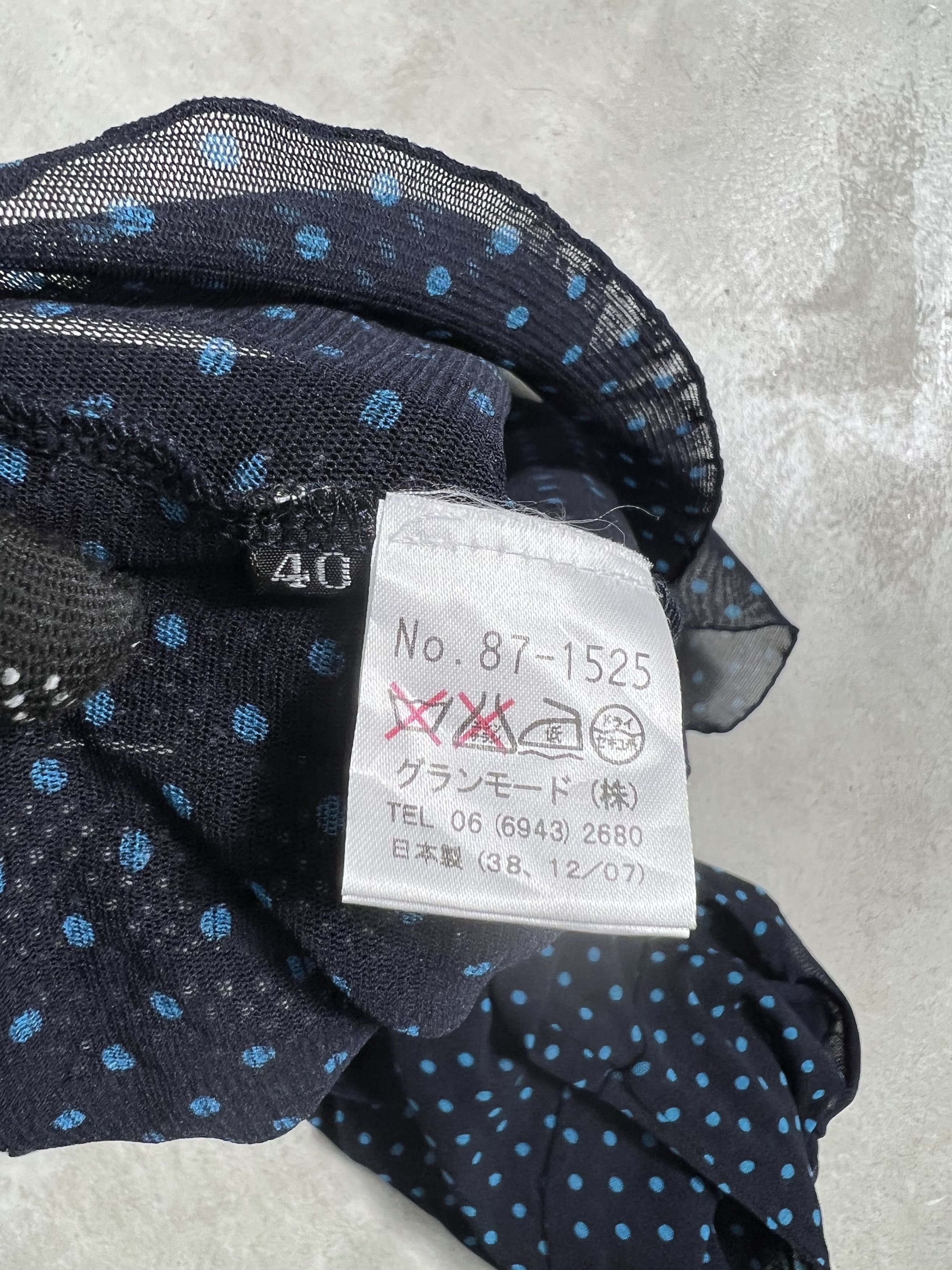 Japanese Brand Japanese Brand Y2K Longsleeve Print Mesh Blouse (M) JK208 Size S / US 4 / IT 40 - 5 Thumbnail