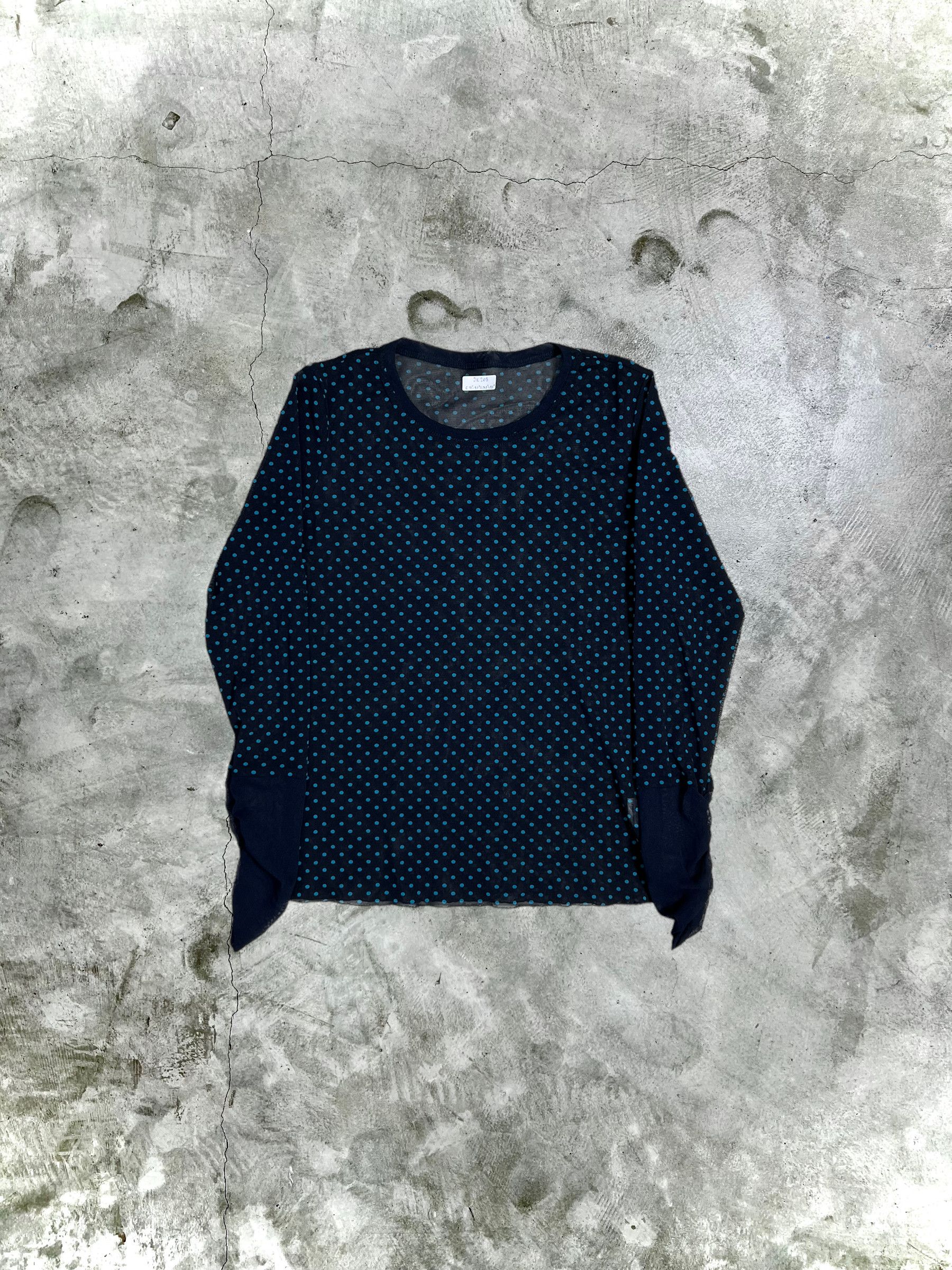 Japanese Brand Japanese Brand Y2K Longsleeve Print Mesh Blouse (M) JK208 Size S / US 4 / IT 40 - 1 Thumbnail