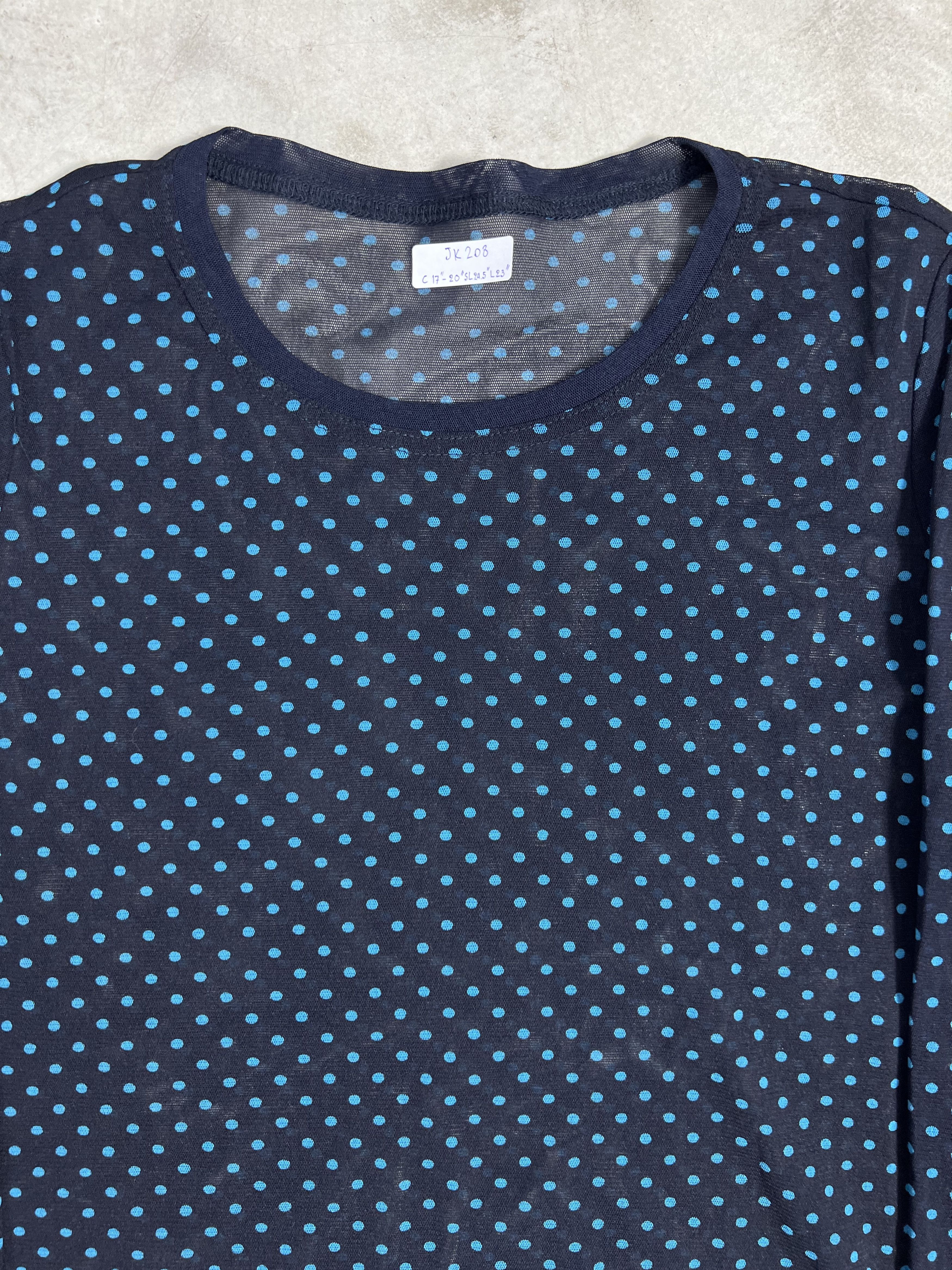 Japanese Brand Japanese Brand Y2K Longsleeve Print Mesh Blouse (M) JK208 Size S / US 4 / IT 40 - 2 Thumbnail