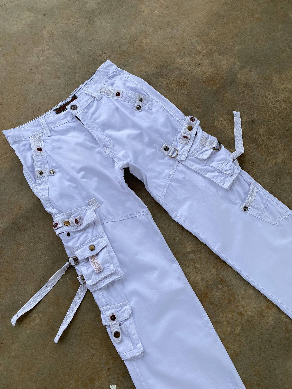 Japanese Brand Vintage Y2k Ba.Wang.Cheng Multi-Pocket Cargo Pants Size US 31 - 3 Thumbnail
