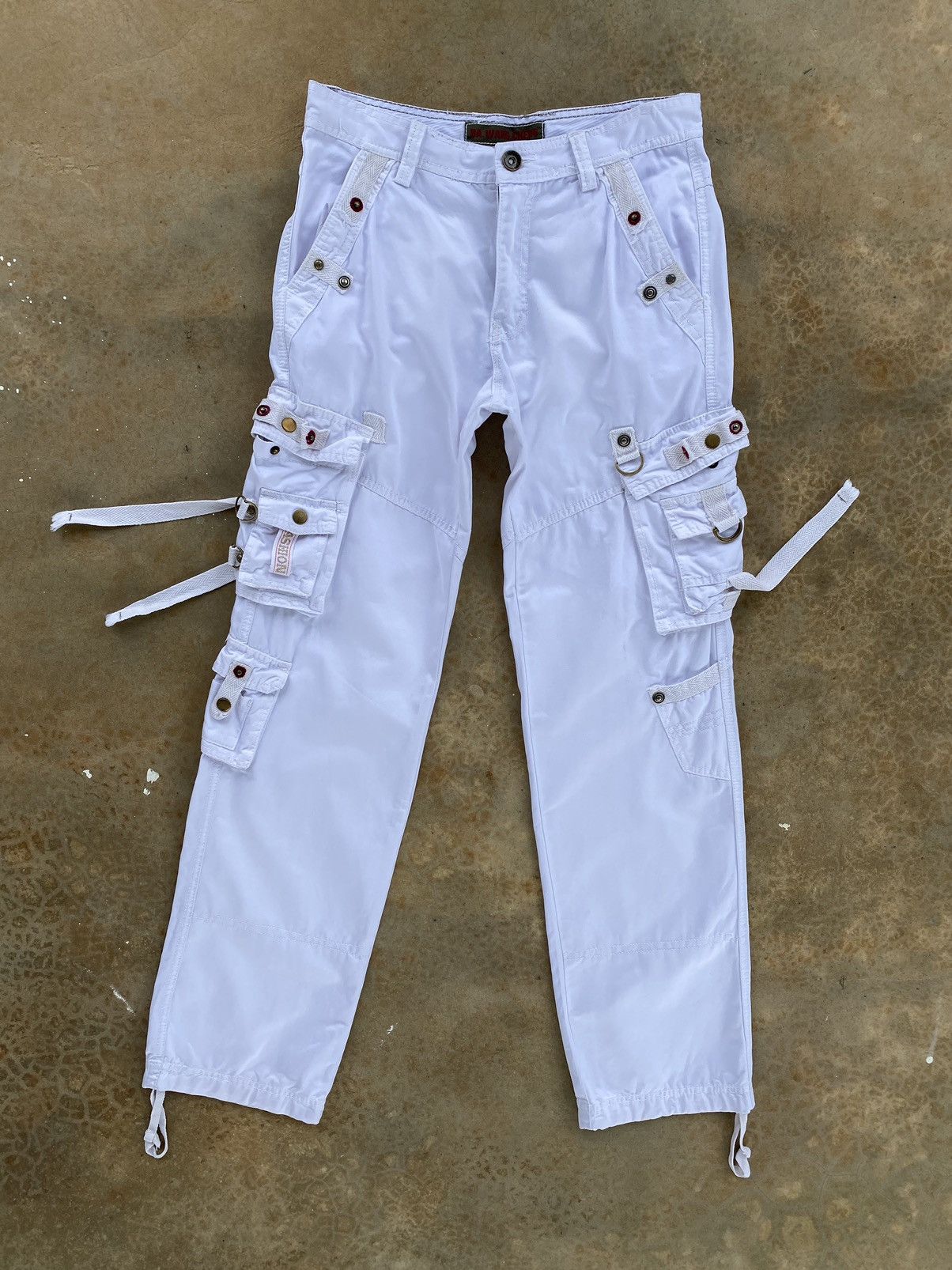 Japanese Brand Vintage Y2k Ba.Wang.Cheng Multi-Pocket Cargo Pants Size US 31 - 1 Thumbnail