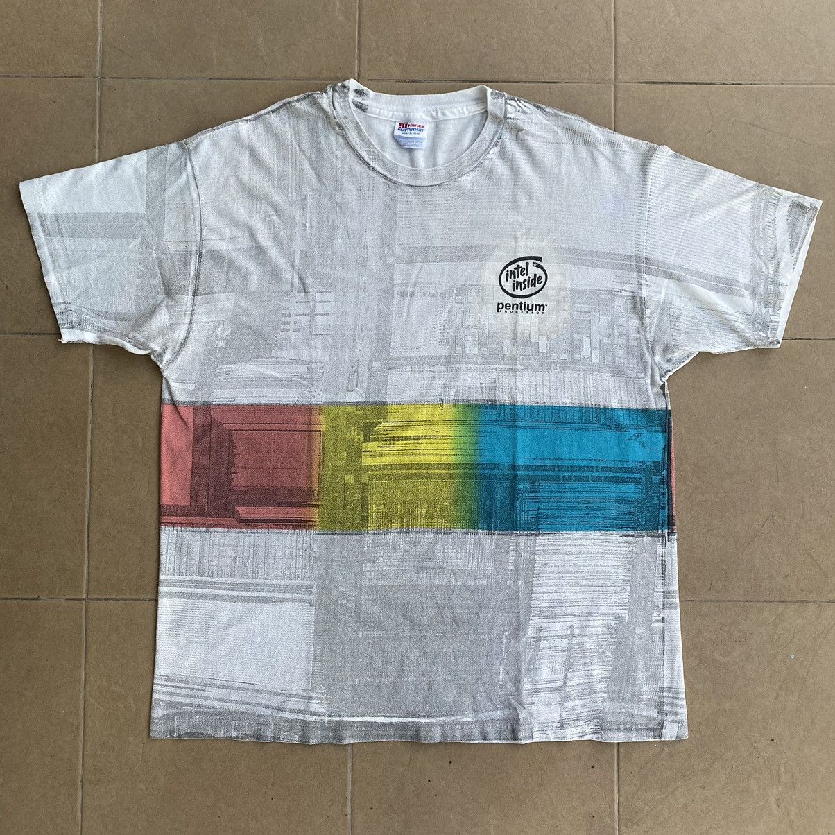 Microsoft VINTAGE 90S INTEL INSIDE WINDOWS T-SHIRT Size US XL / EU 56 / 4 - 1 Thumbnail