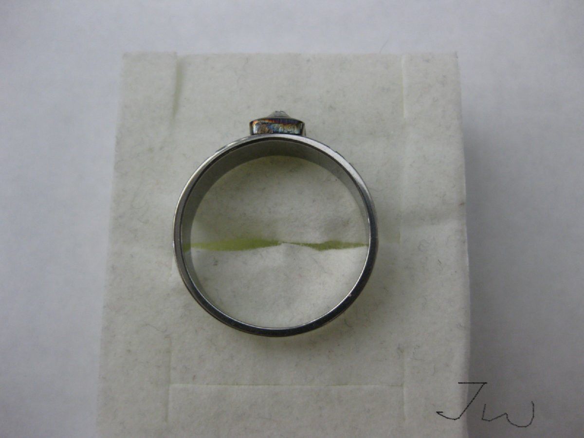 Other CZ Square Stainless Steel Ring - size 7.5 Size ONE SIZE - 3 Thumbnail
