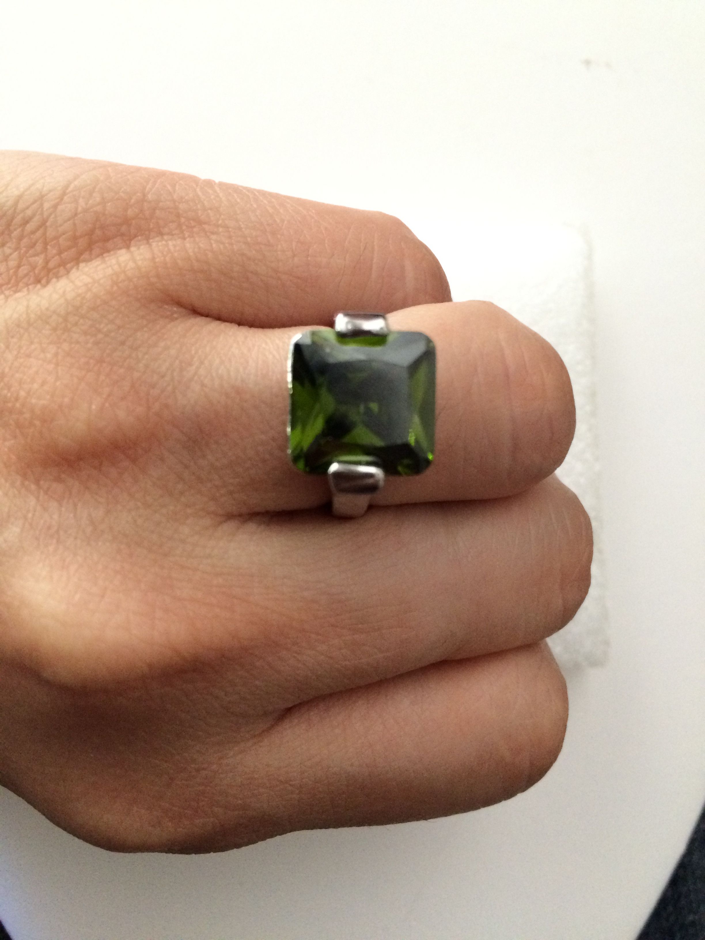 Jewelry Green CZ Ring - Size 5.75 Size ONE SIZE - 3 Thumbnail