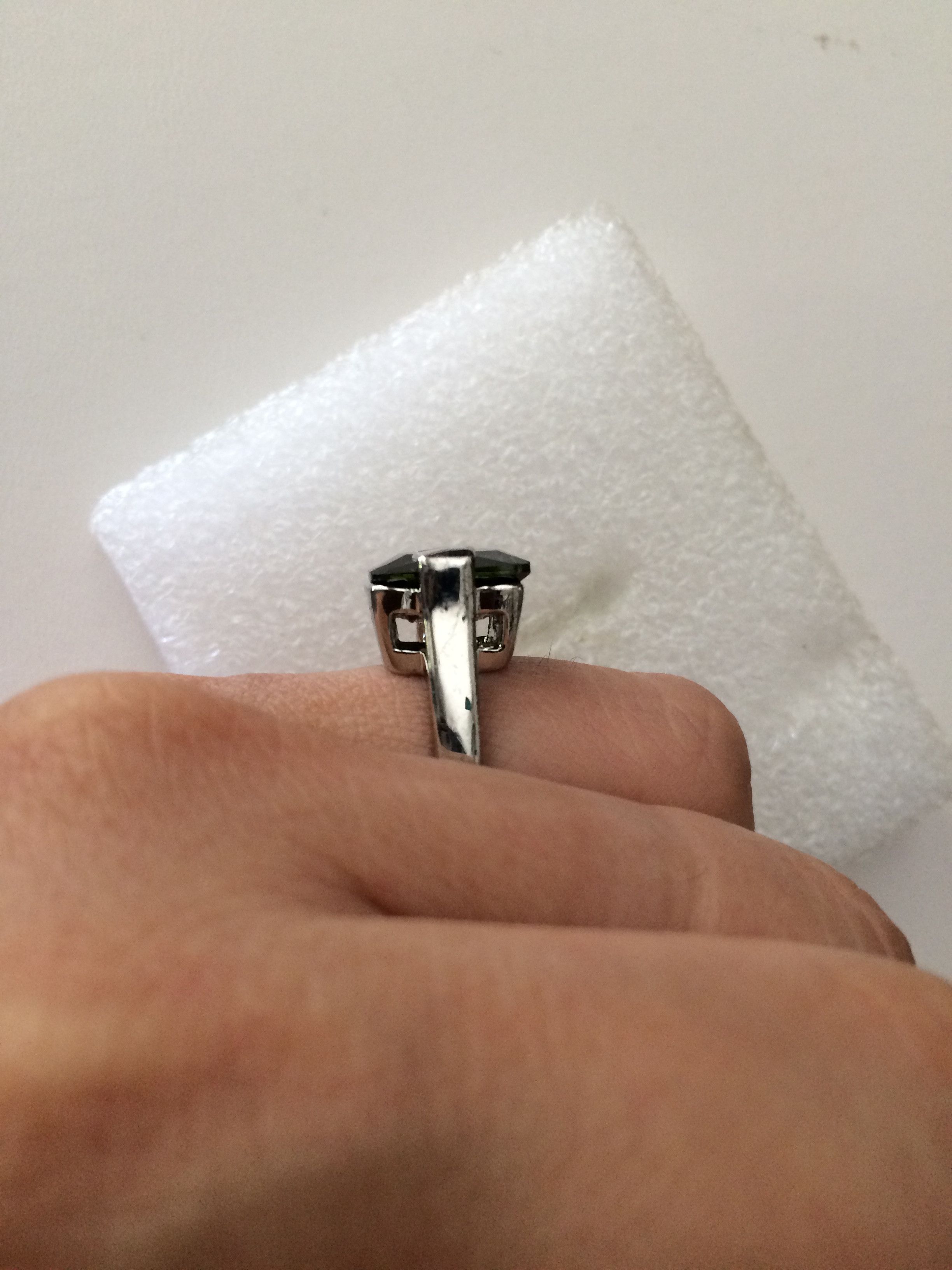 Jewelry Green CZ Ring - Size 5.75 Size ONE SIZE - 4 Thumbnail