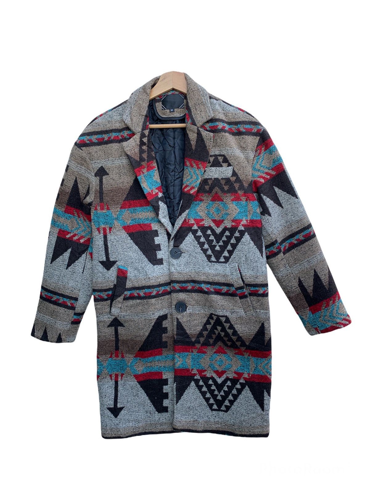 Japanese Brand × Native 🔥Vintage Japanese Brand Native Wool Long Jacket Size US M / EU 48-50 / 2 - 2 Thumbnail
