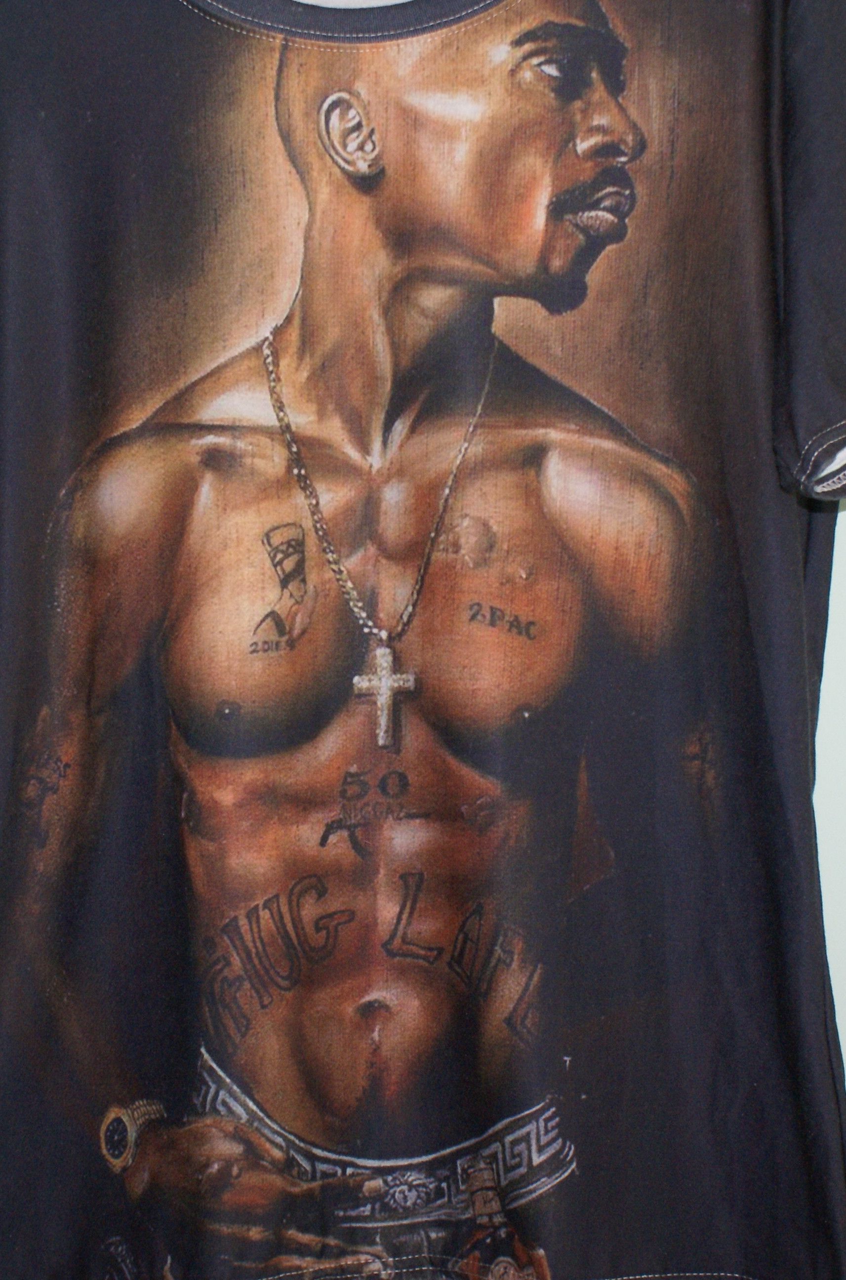 Rap Tees × Vintage Vintage Tupac Shakur T-shirt, 2000s 2Pac shirt, Rap Tee Size US M / EU 48-50 / 2 - 3 Thumbnail