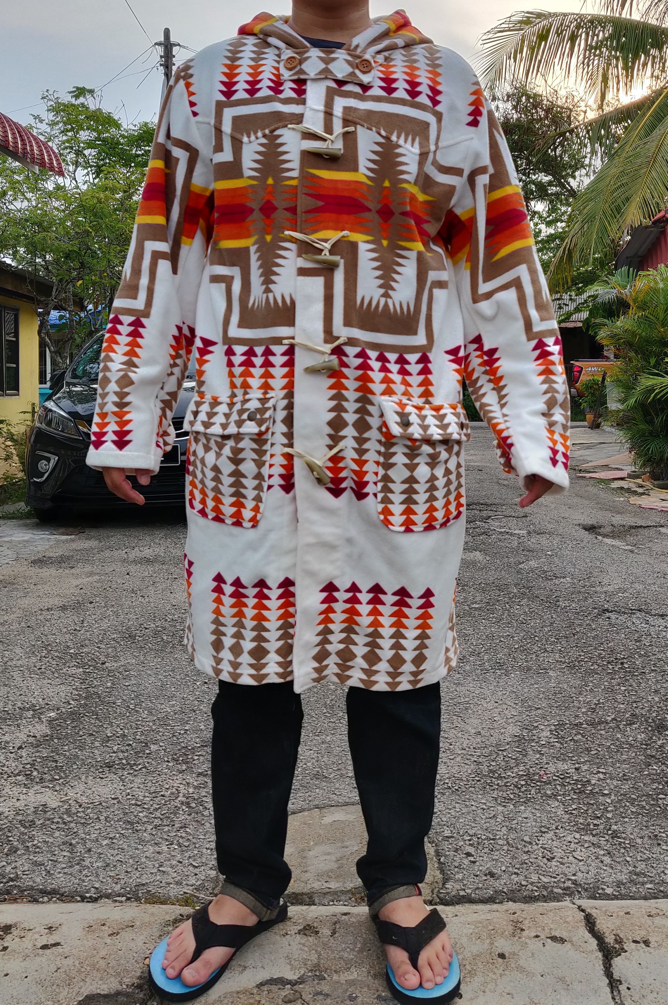 Japanese Brand × Native × Vintage Japanese Brand P.P.C Native Navajo Long Jacket Size US M / EU 48-50 / 2 - 24 Thumbnail