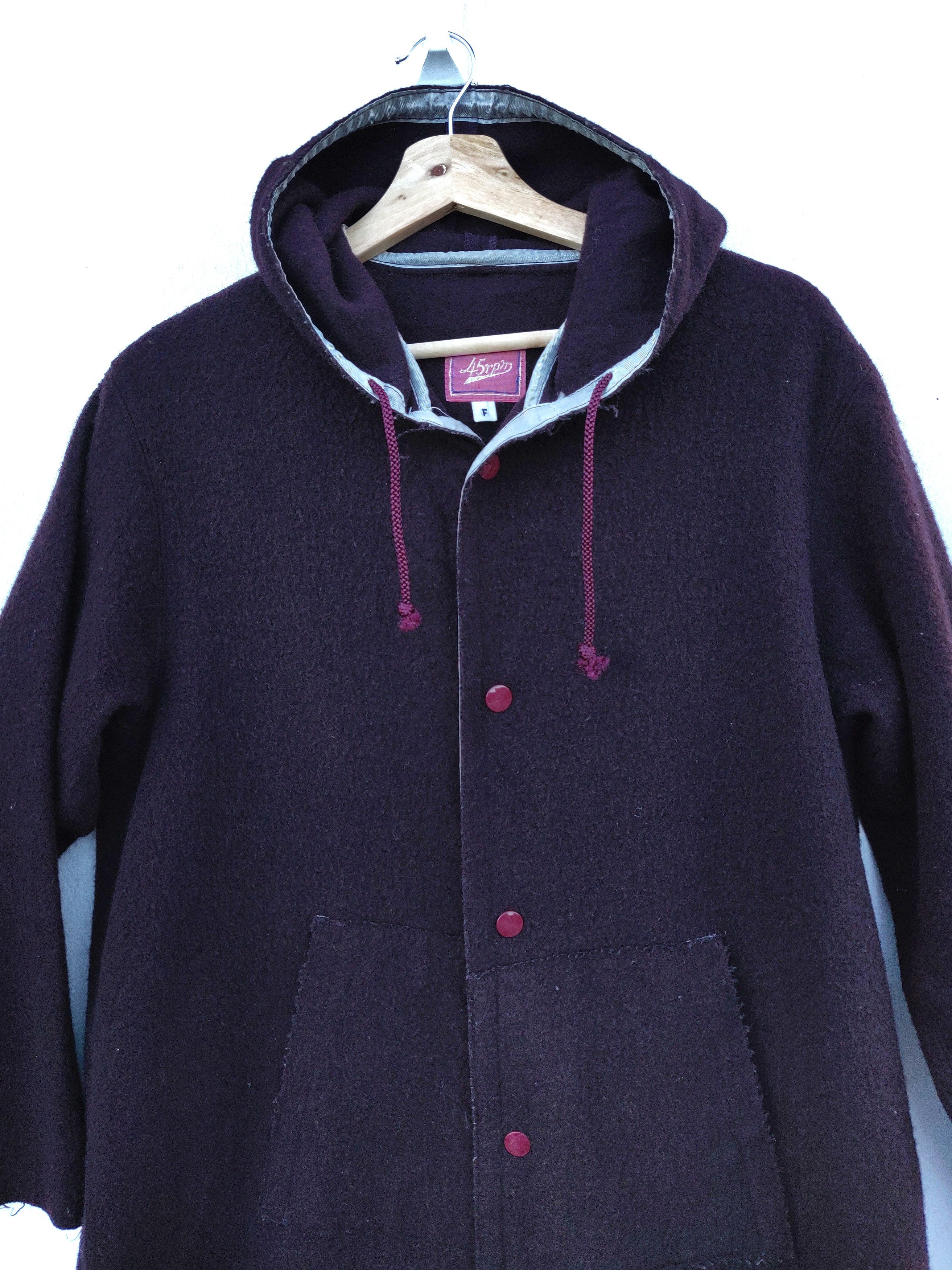 45rpm Vintage Japanese Brand 45rpm Long Wool Jacket With Hoodie Size US M / EU 48-50 / 2 - 12 Thumbnail