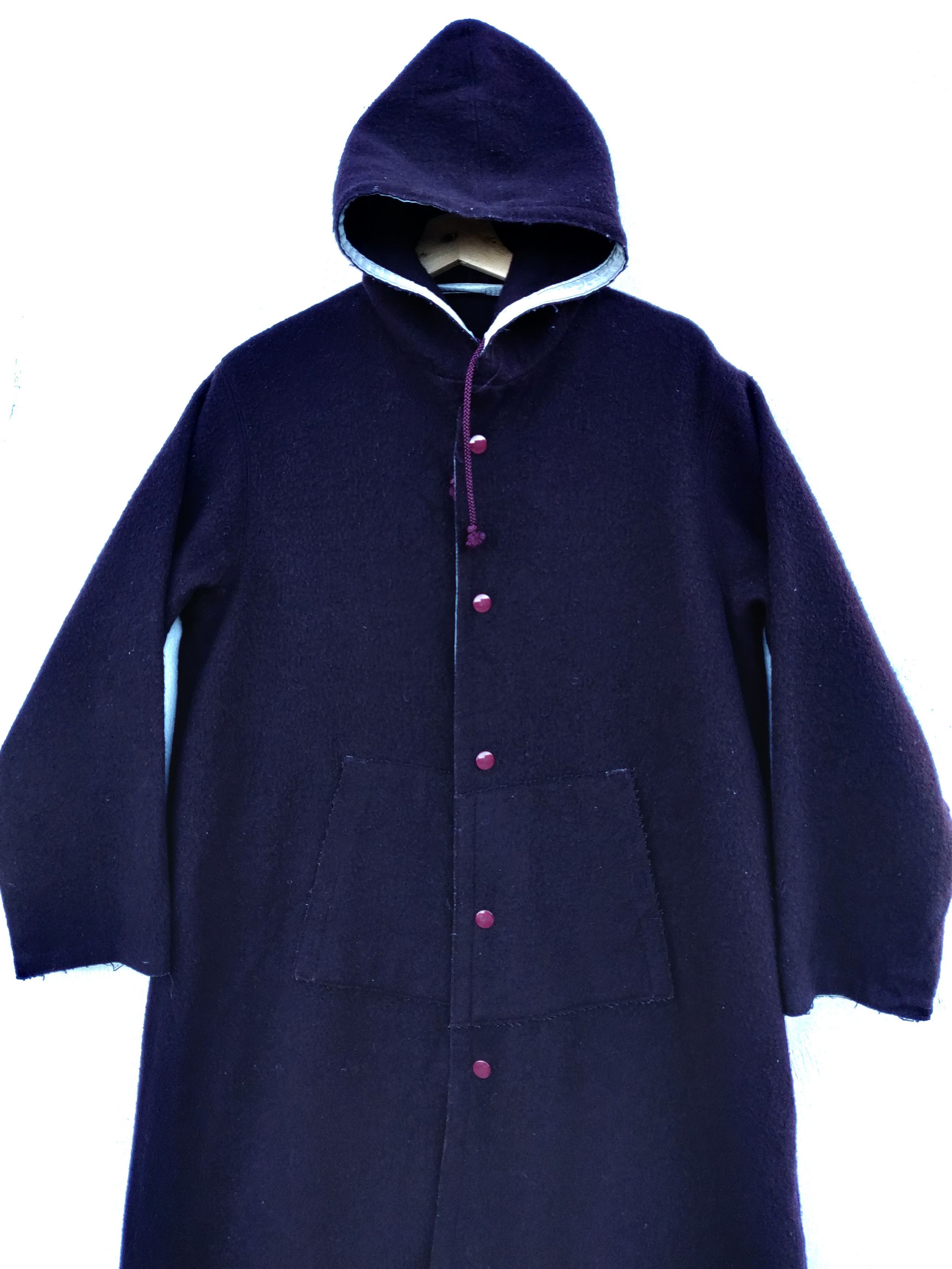 45rpm Vintage Japanese Brand 45rpm Long Wool Jacket With Hoodie Size US M / EU 48-50 / 2 - 2 Thumbnail