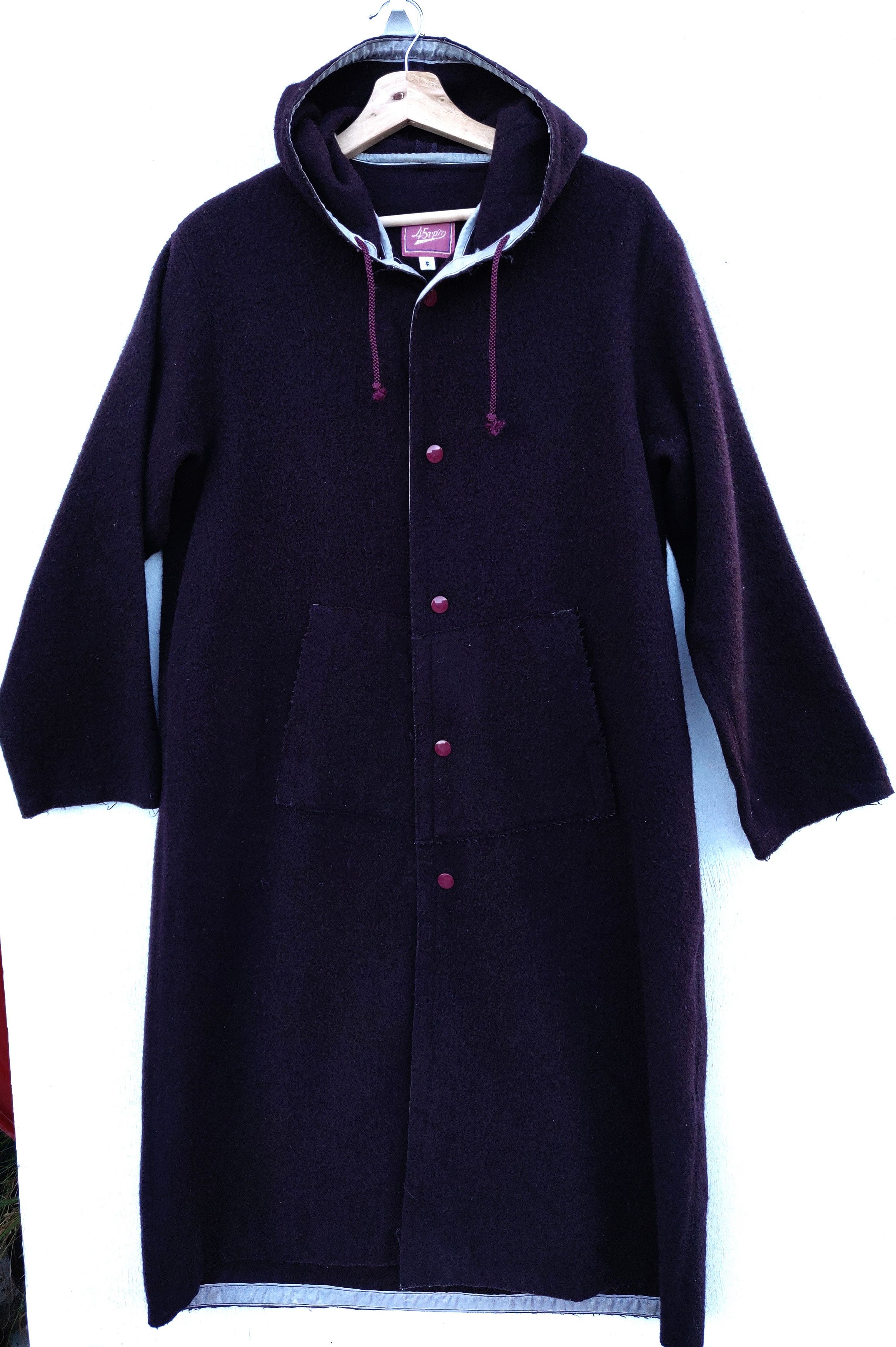 45rpm Vintage Japanese Brand 45rpm Long Wool Jacket With Hoodie Size US M / EU 48-50 / 2 - 11 Thumbnail