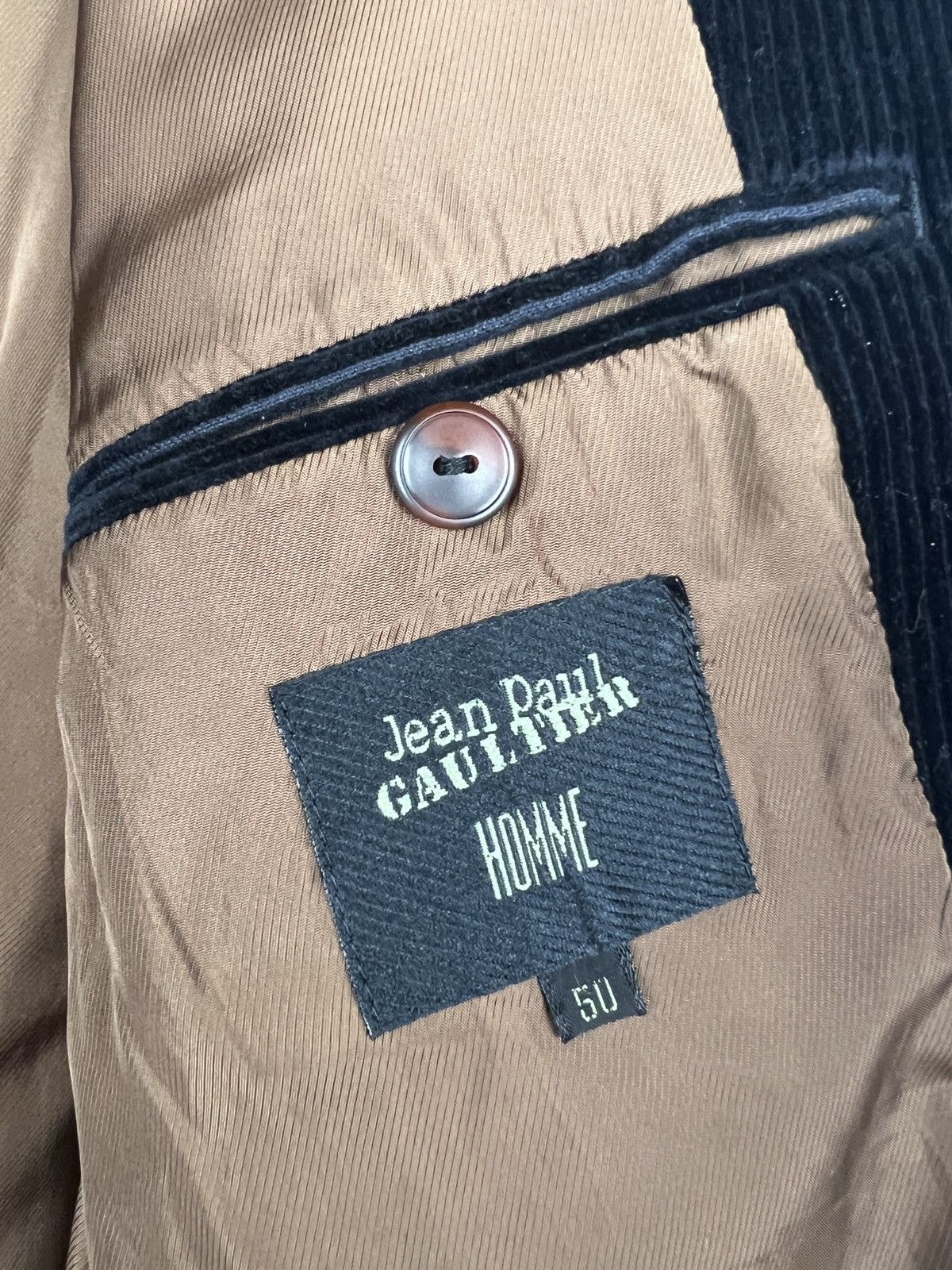 Jean Paul Gaultier Vintage Jean Paul Gaultier Homme Corduroy Blazer Size 50L - 10 Thumbnail