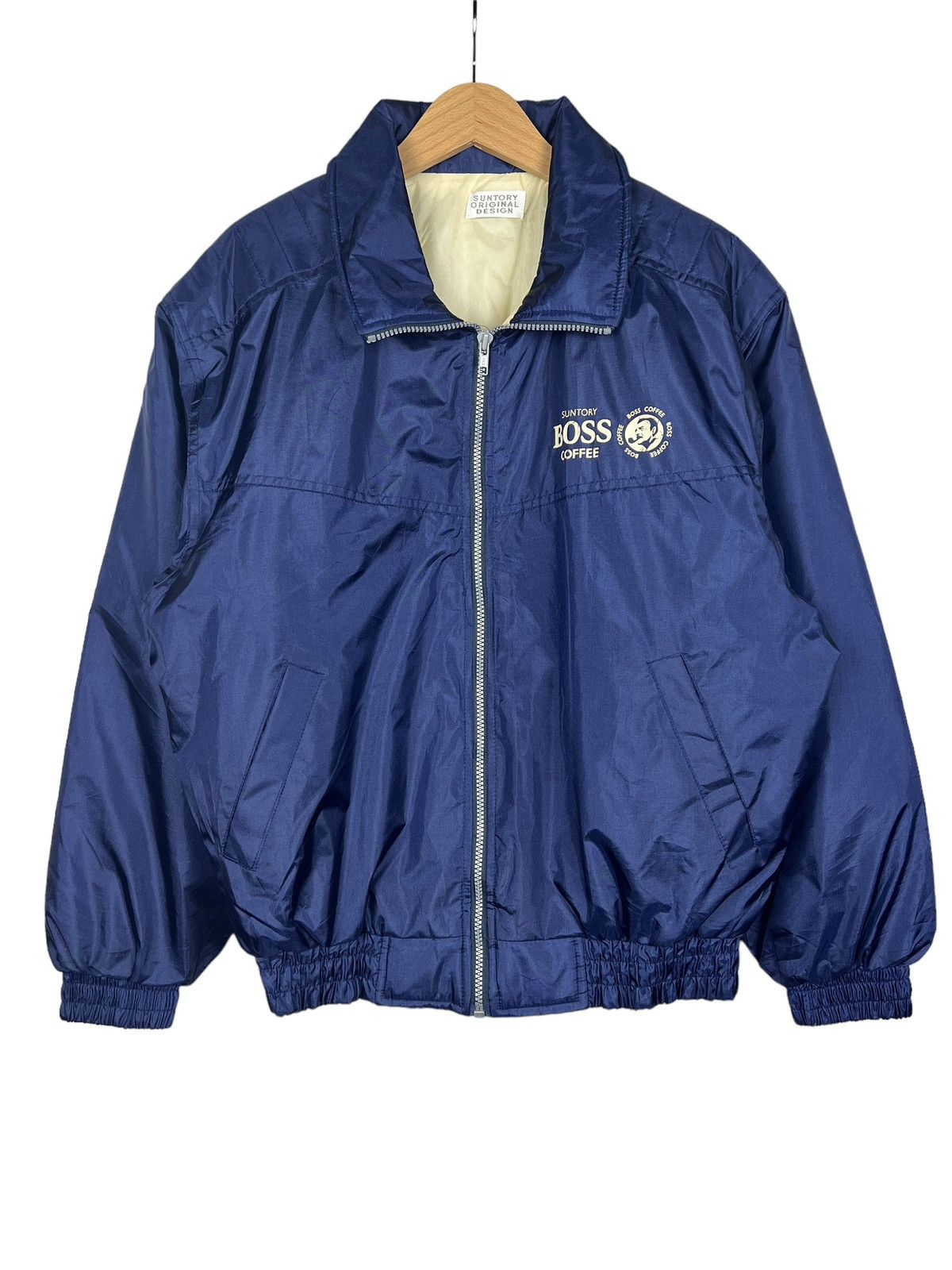 Vintage Suntory Boss Coffee Nylon Bomber Jacket