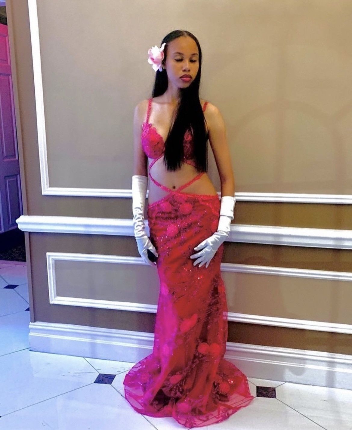 Fuchsia prom dress