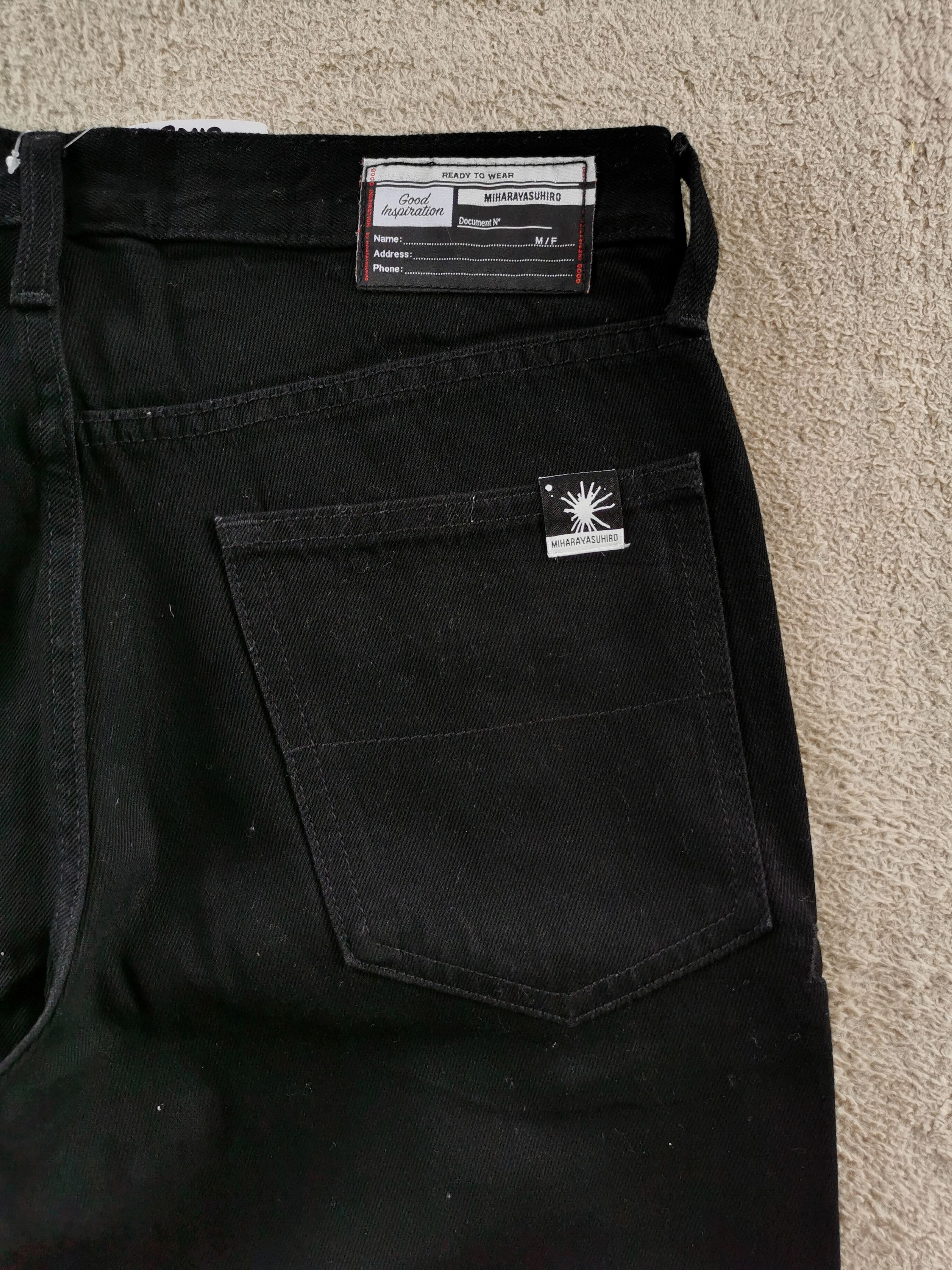 Japanese Brand × Maison MIHARA YASUHIRO Miharayasuhiro Good Inspiration Gu Black Jeans Size US 31 - 1 Thumbnail