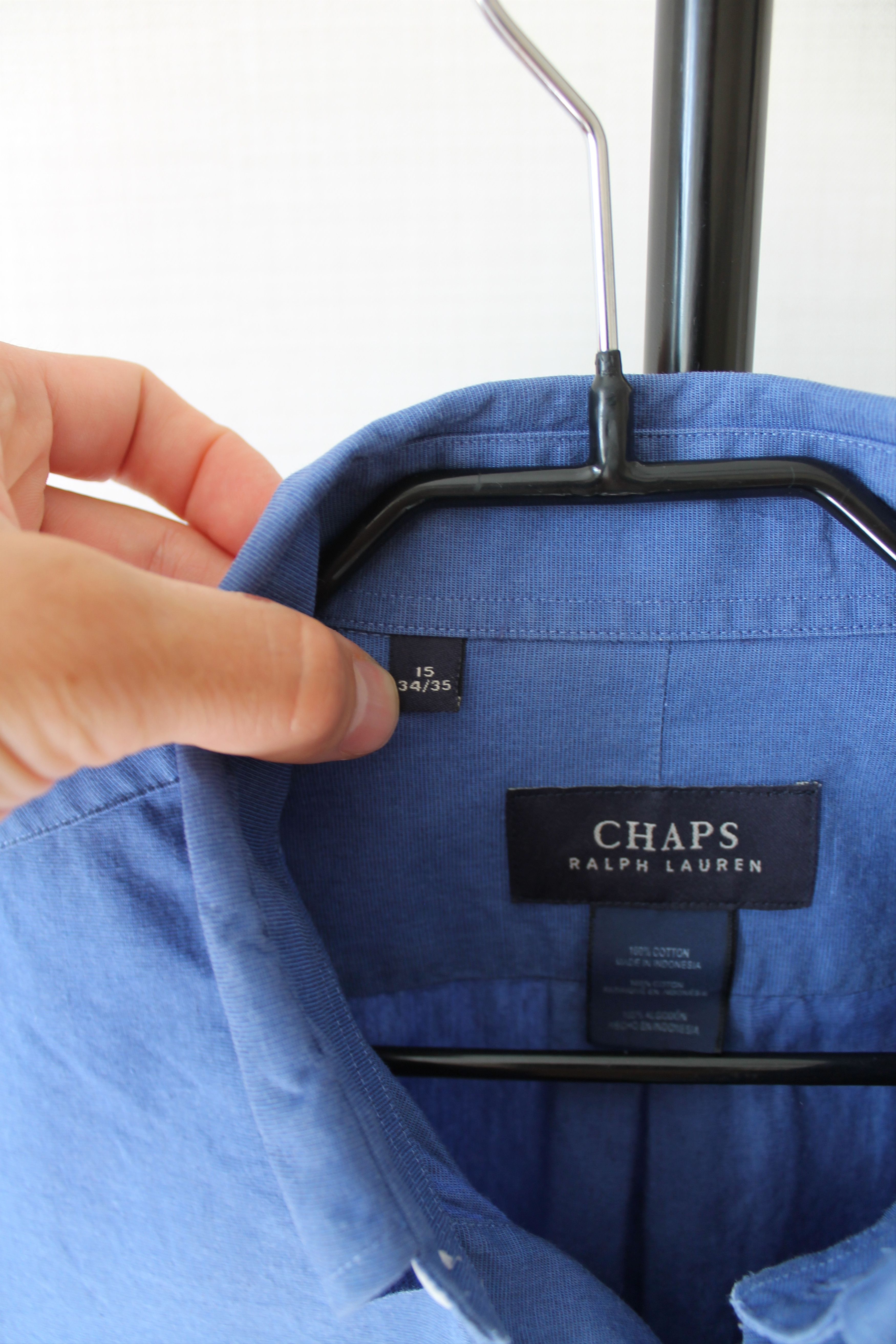 Chaps Ralph Lauren 90's Chaps Ralph Lauren Vintage Blue Shirt Long Sleeve Size US M / EU 48-50 / 2 - 8 Thumbnail