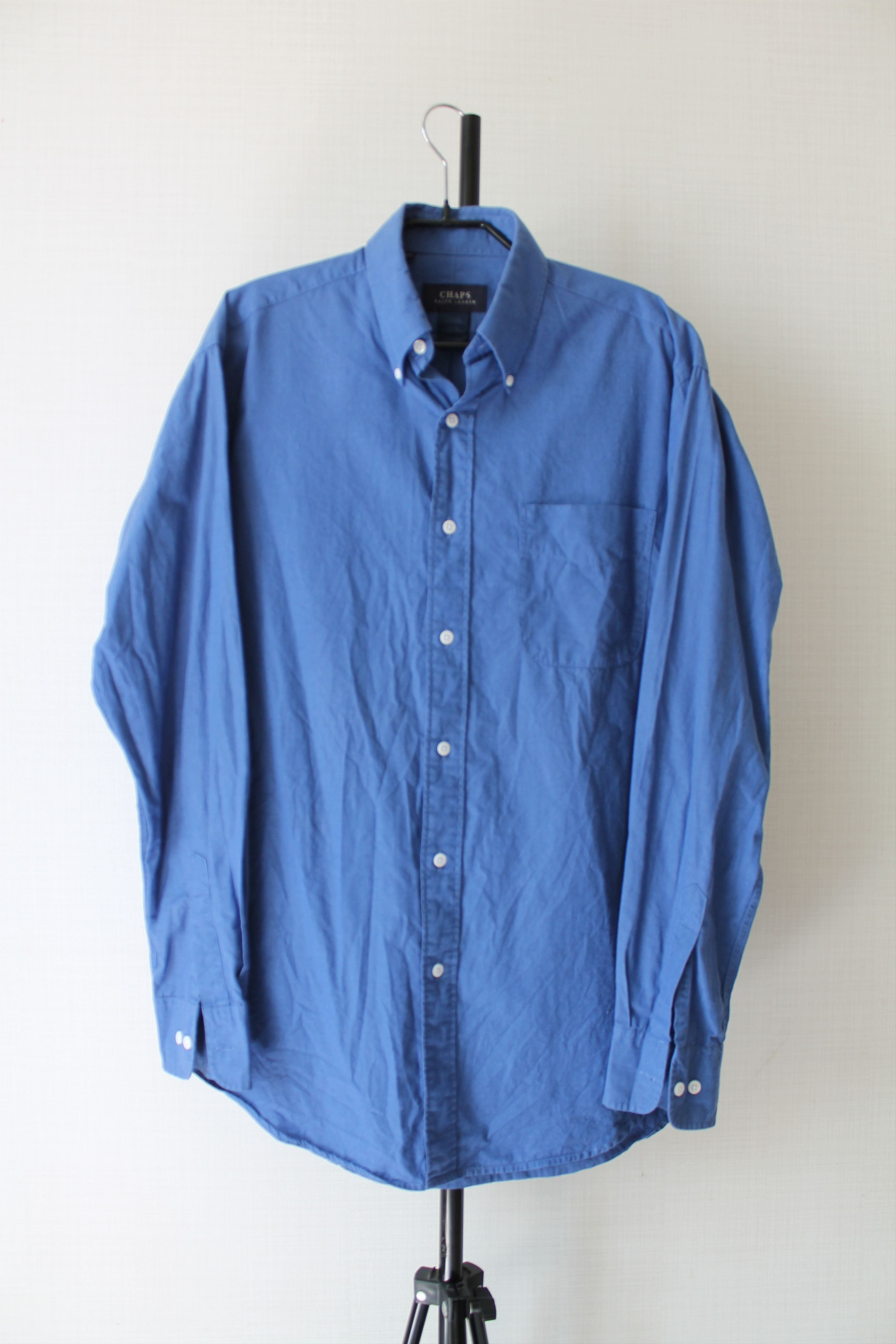 Chaps Ralph Lauren 90's Chaps Ralph Lauren Vintage Blue Shirt Long Sleeve Size US M / EU 48-50 / 2 - 1 Thumbnail