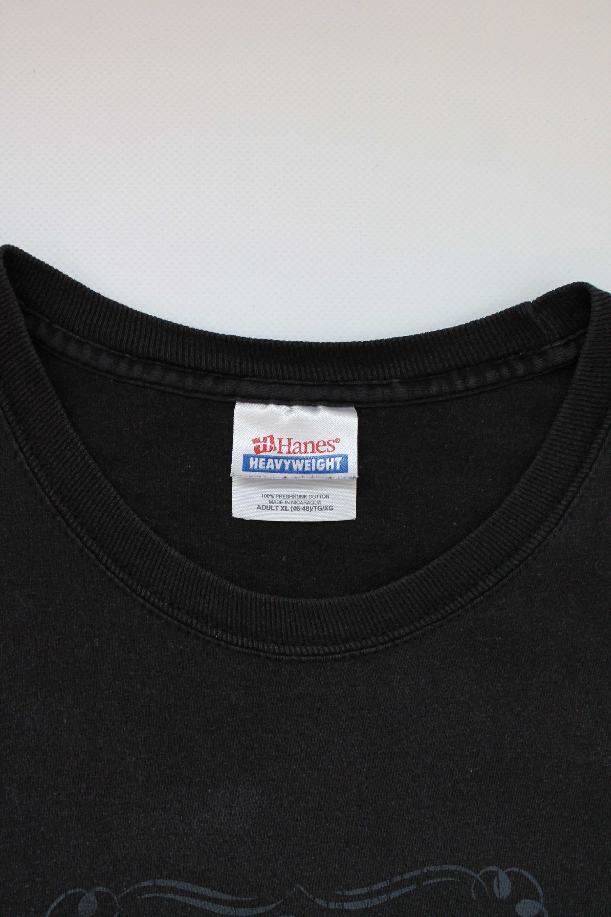 Hanes Old Glory Rock Music Guitar & Wings Faded Black Size US XL / EU 56 / 4 - 7 Thumbnail