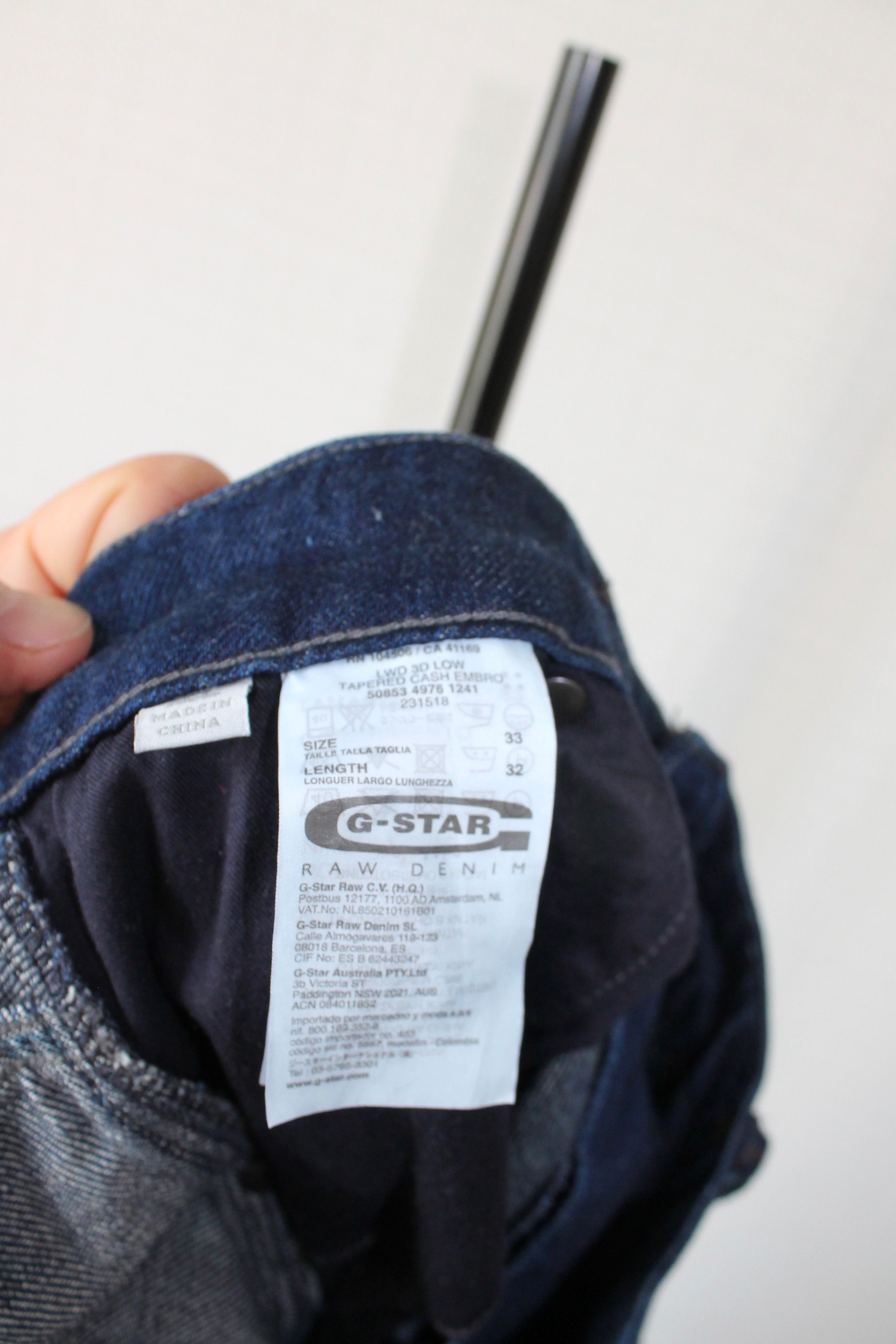 G-Star G - Star RAW Tapered Cash EMBRO 3D LOW Indigo blue Size US 34 / EU 50 - 15 Thumbnail
