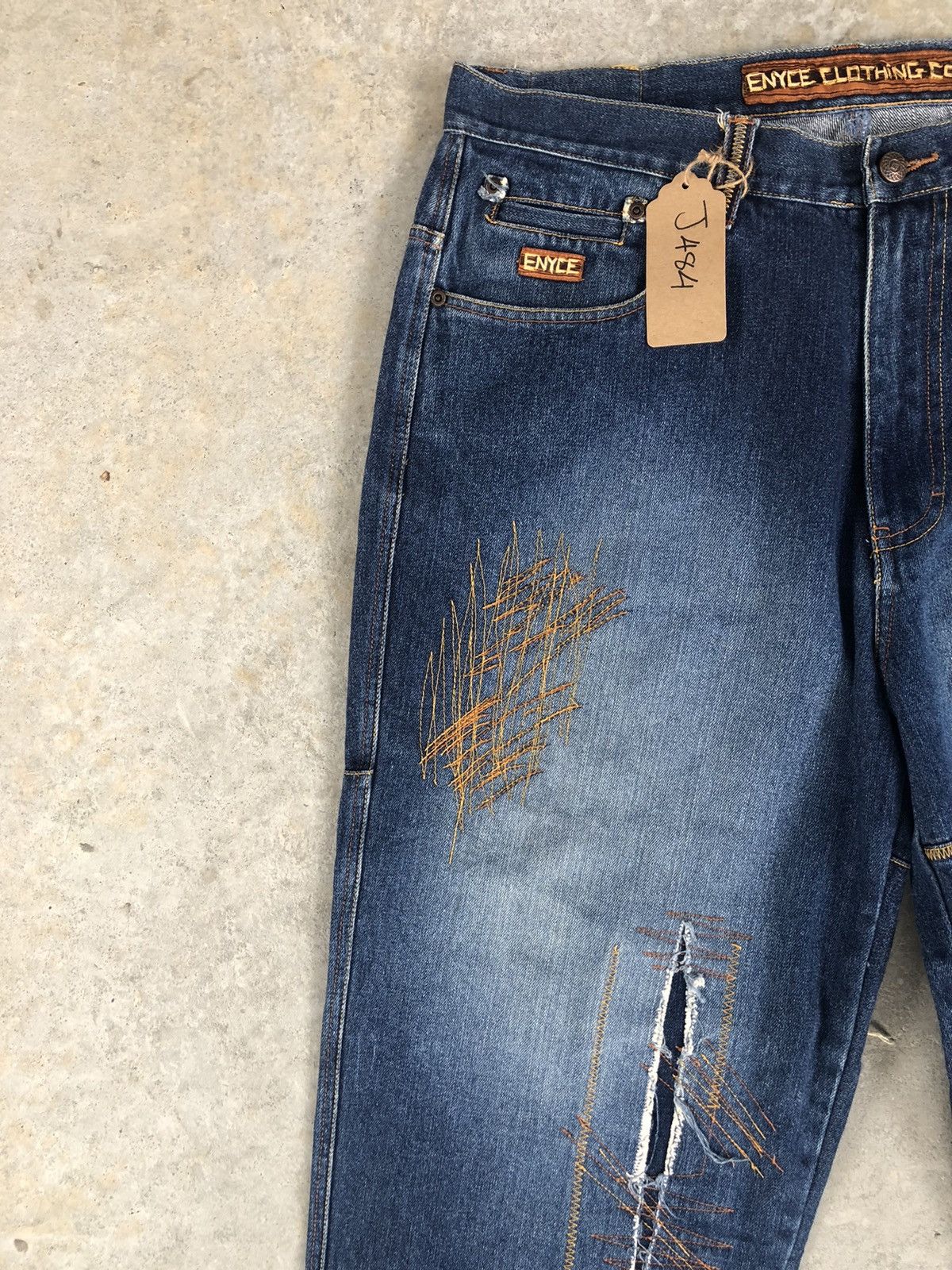 Enyce Enyce Baggy Jeans Hip Hop Patchwork Boro Skateboards Size US 35 - 4 Thumbnail