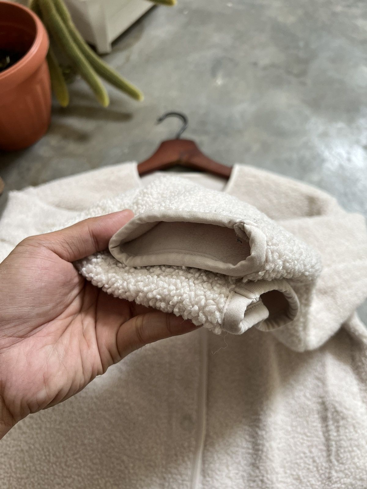 Vintage 🖤 Pile Sherpa Snap Button Cardigan With Pockets